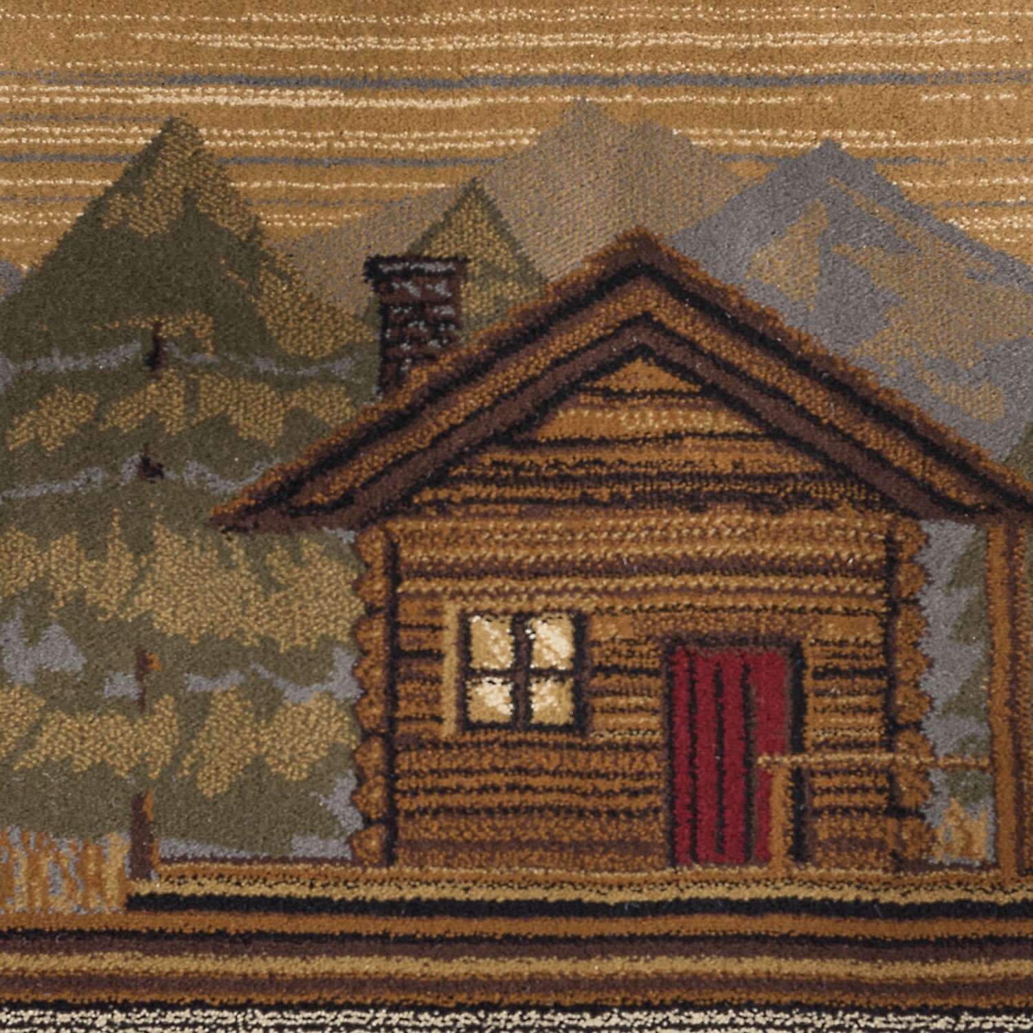 allen + roth Woodland 4 x 6 Brown Indoor Geometric Lodge Area Rug in the  Rugs department at