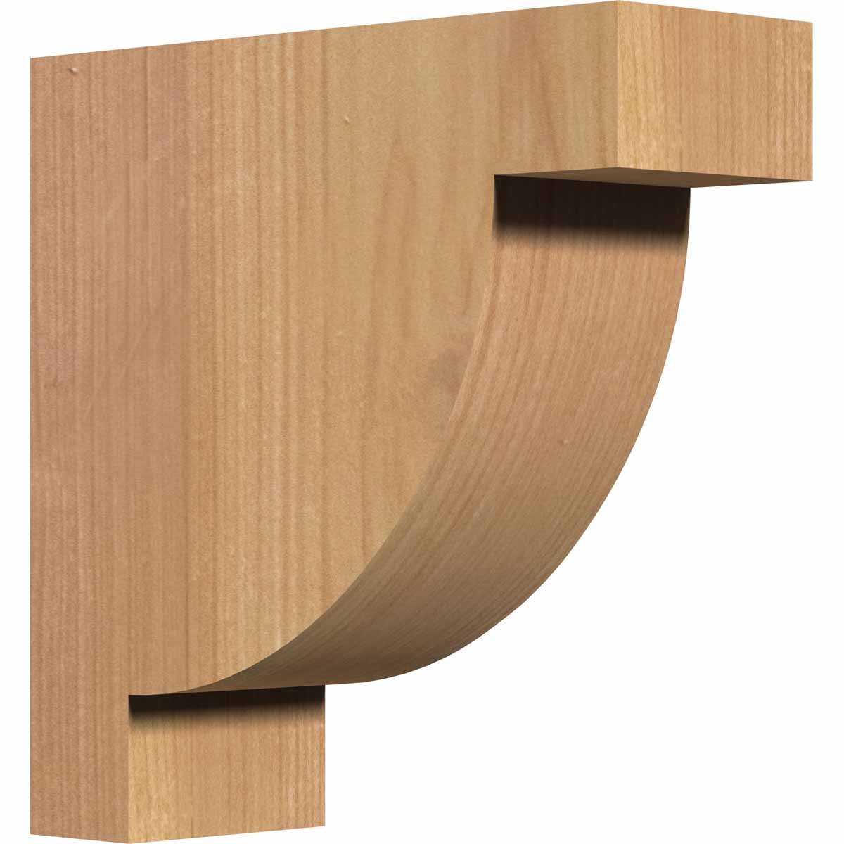 Ekena Millwork COR04X10X10ALP00SWR 3.5-in x 10-in x 10-in Alpine Unfinished Western Red Cedar Wood Paintable/Stainable Corbel