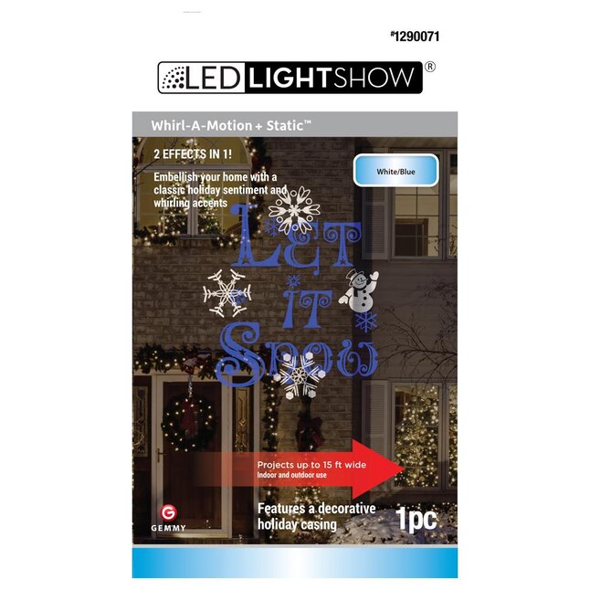 LightShow Swirling White/Blue LED Snowflakes Christmas Indoor/Outdoor Light Show Projector LightShow Swirling White/Blue LED Snowflakes Christmas Indoor/Outdoor Light Show Projector