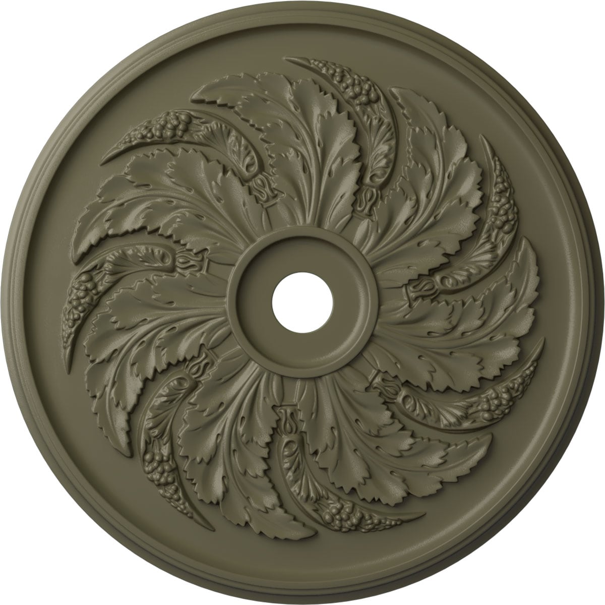 Ekena Millwork CM42SKSSF Sellek 42.125-in W x 42.125-in L Painted Spartan Stone Polyurethane Whole Ceiling Medallion