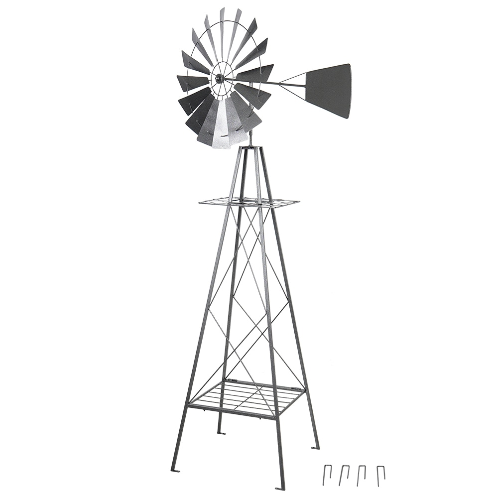 Style Selections TAWD215 72-in 16 -Blade Steel Decorative Windmill