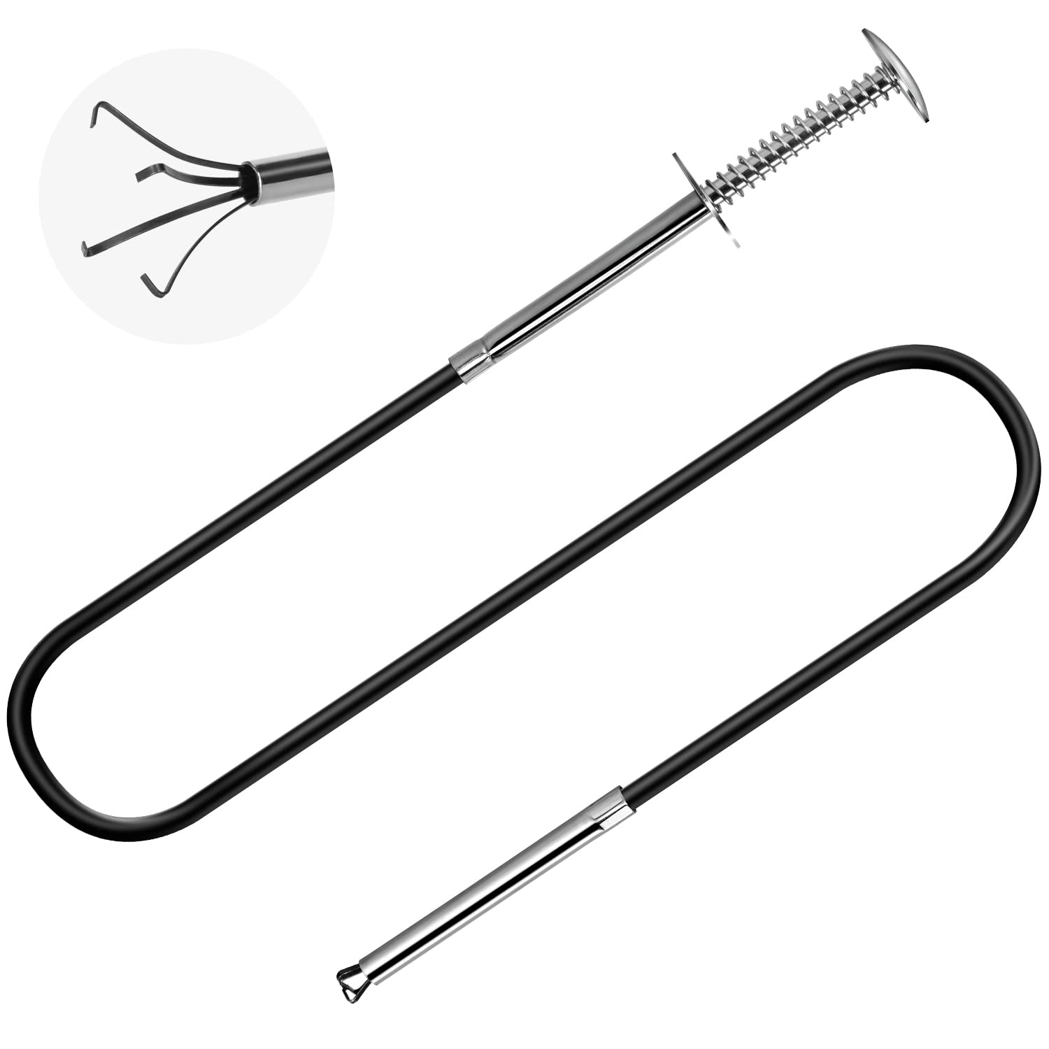 Etokfoks 24 in Flexible Four Claw Grabber Tool Pickup for Engine Bay Sink Earring Narrow Space Waste Picking Not Magnetic #LET3OBPPI