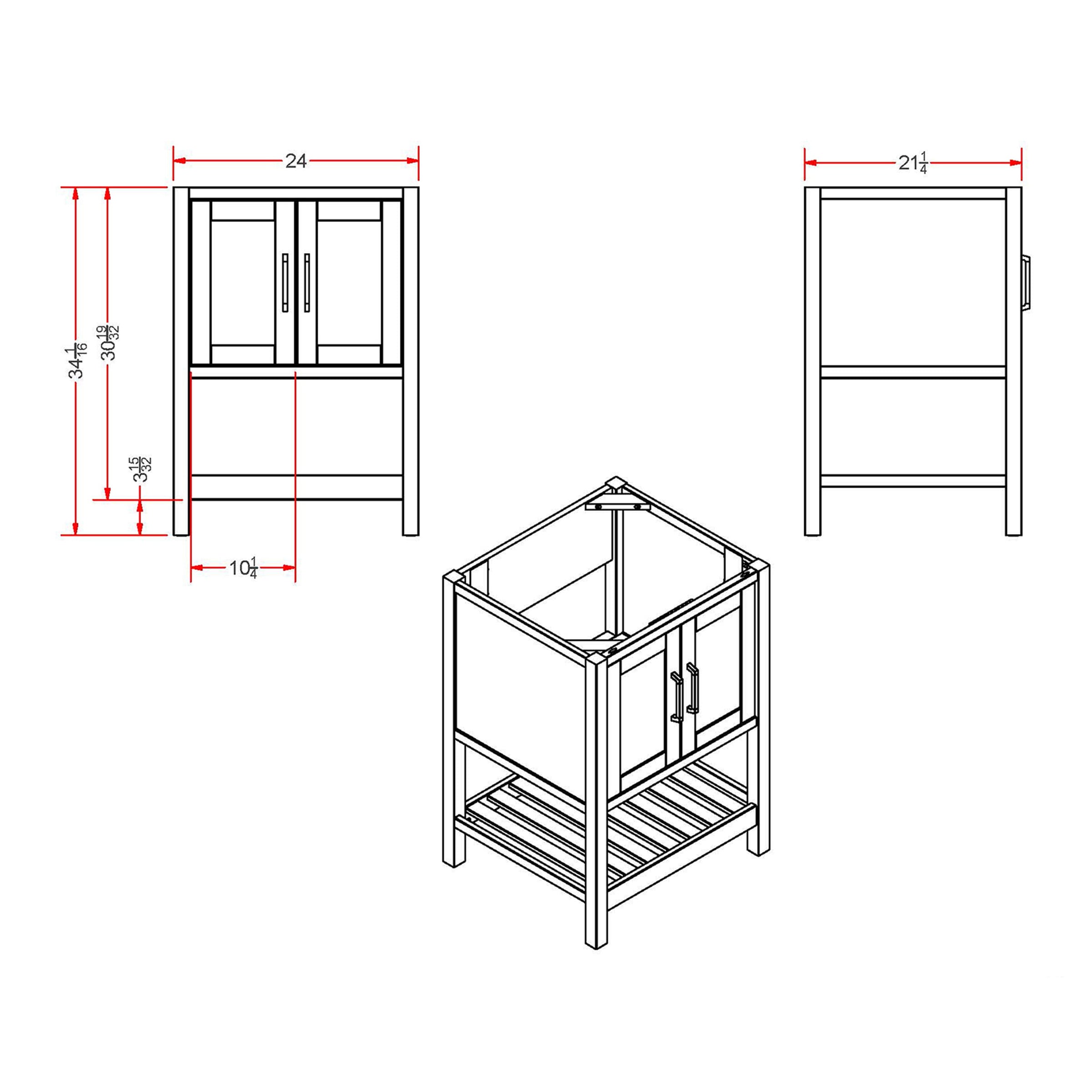Alaterre Furniture AVAN24WHAA vanities - View #10