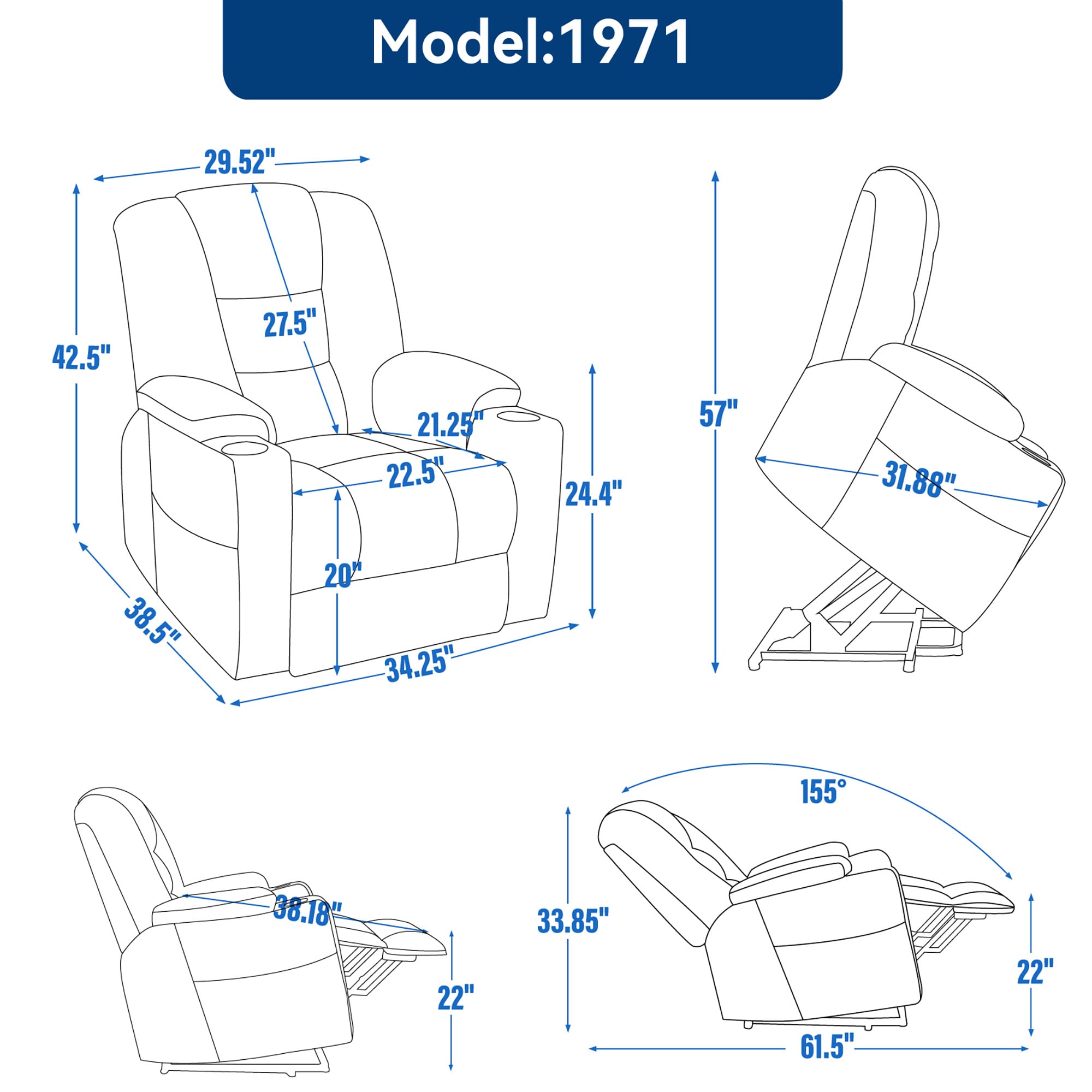 Sumyeg OF-PP194326AAF recliners - View #10