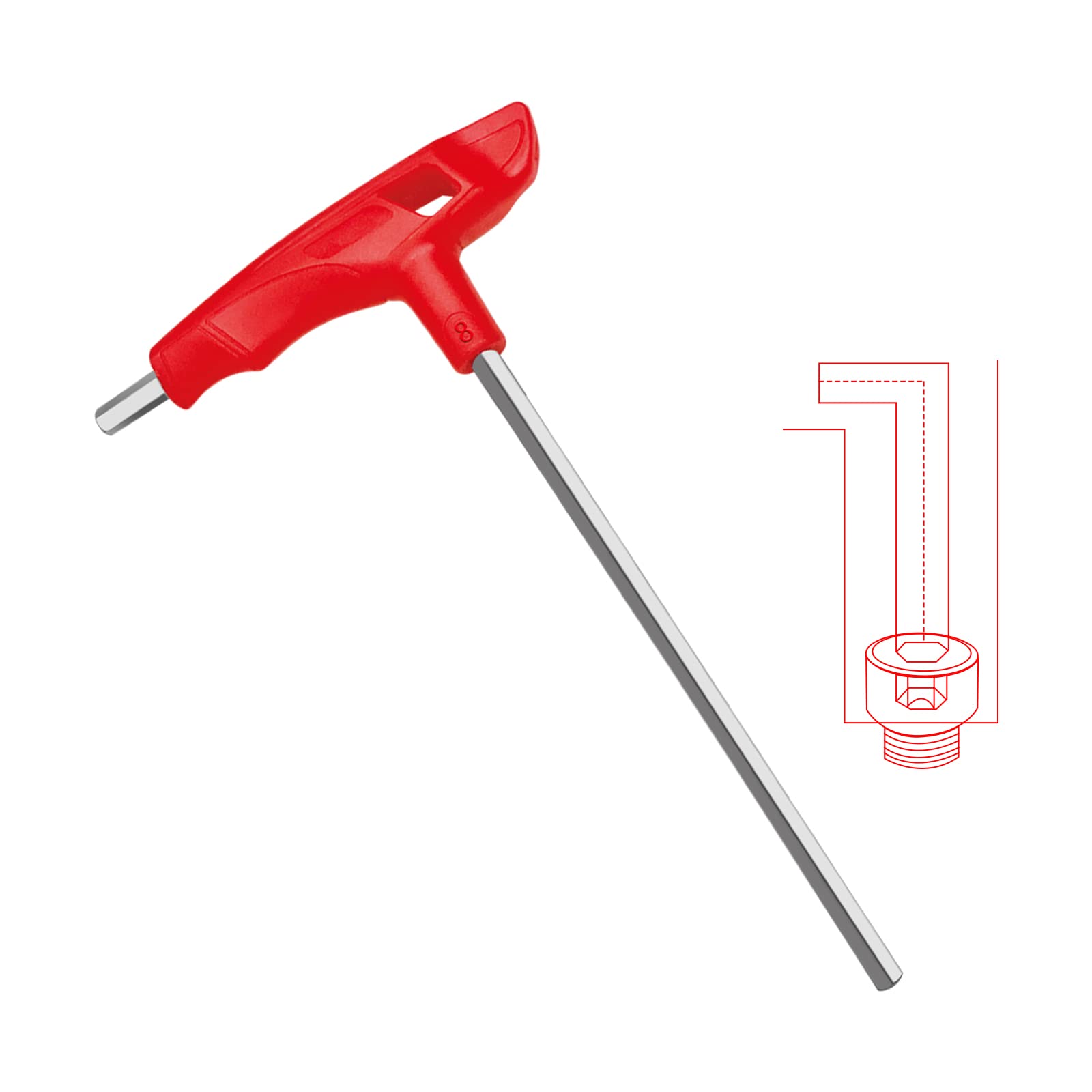 Justincity  4mm T Handle Allen Wrench Set Metric Heavy Duty Hex Key Set with Long Arm durable home and garden accessory designed for everyday use