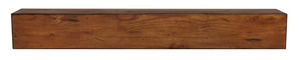 Pearl Mantels 496-60-50 60-in W x 8-in H x 10-in D Rustic Brown Pine Hollow Rustic Fireplace Mantel