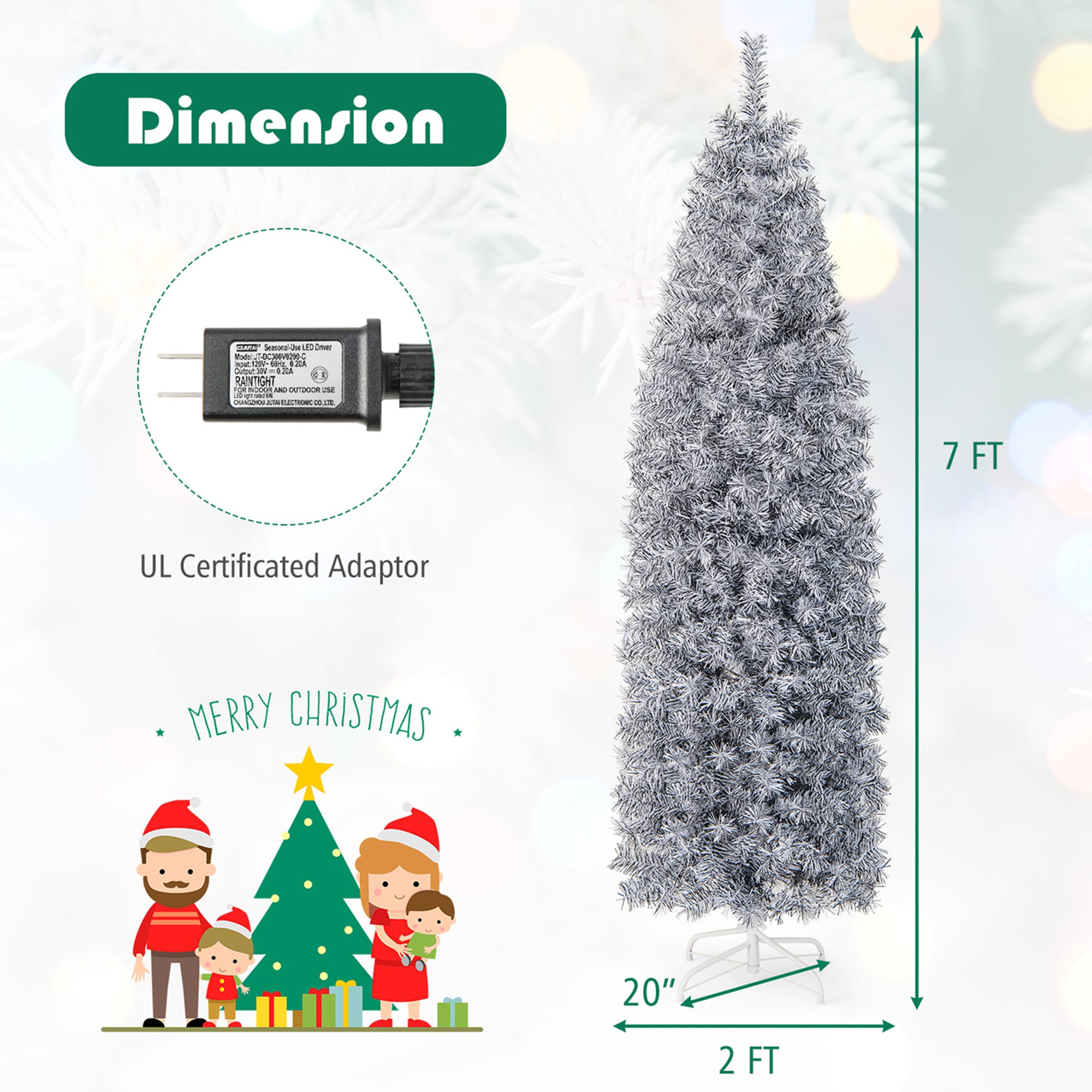 Costway LWS00671 Artificial-Christmas-Trees - View #2