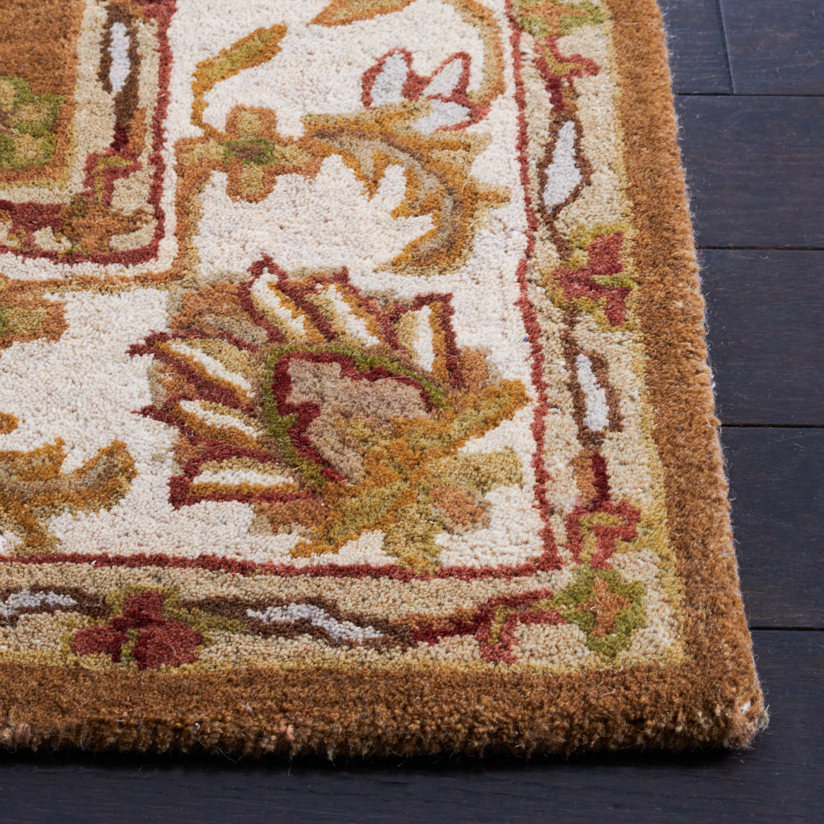 Elegant Heritage Ivory Wool 3' x 5' Hand-Tufted Area Rug