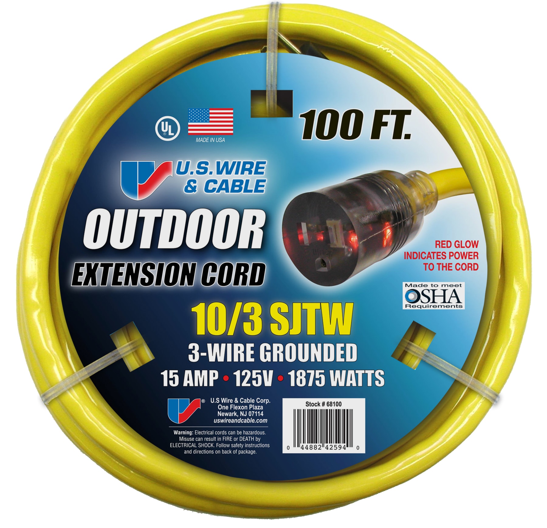 Yellow 100-ft Extension Cords & Surge Protectors at