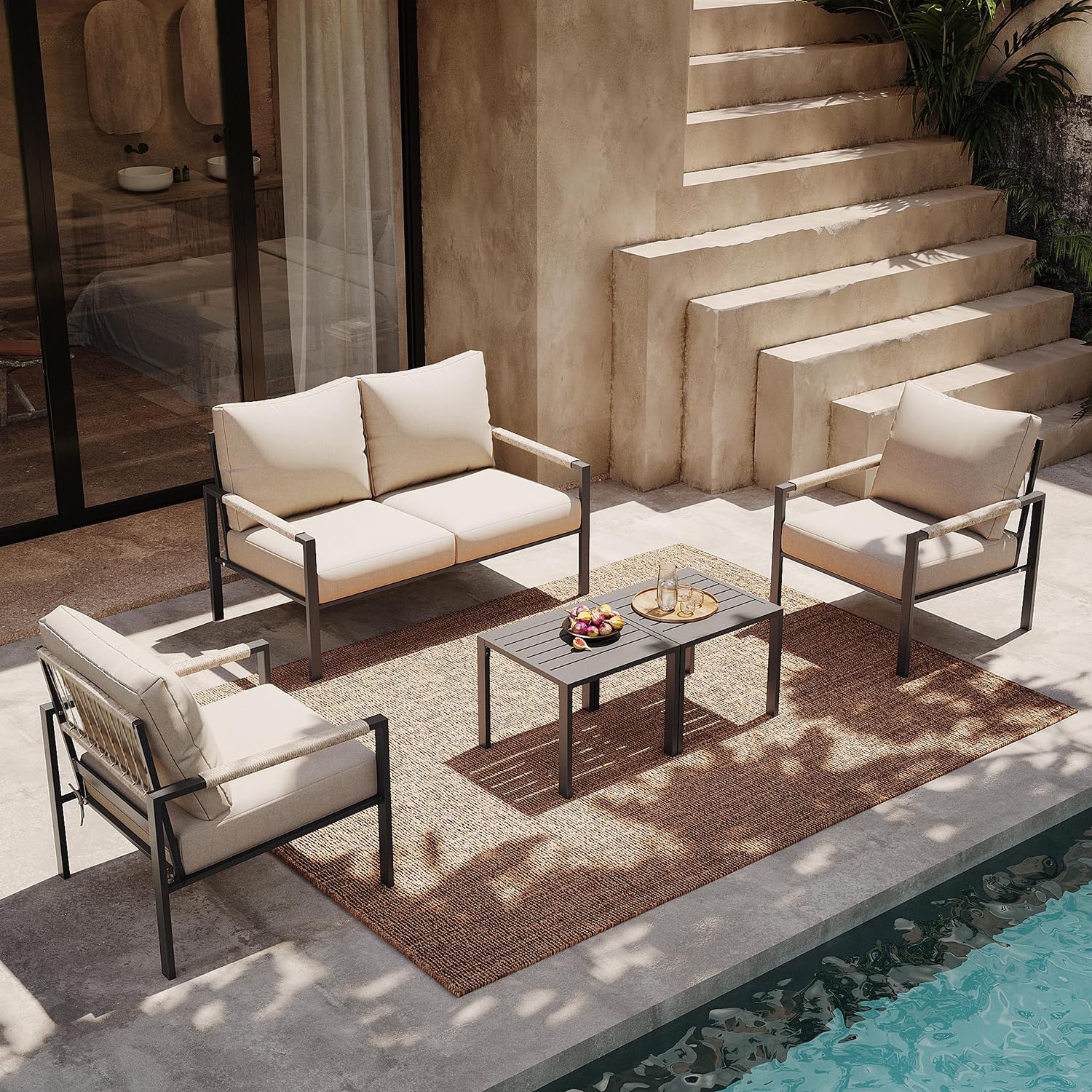 AURA OUTDOOR OICS-002-WG Patio-Chairs - View #2