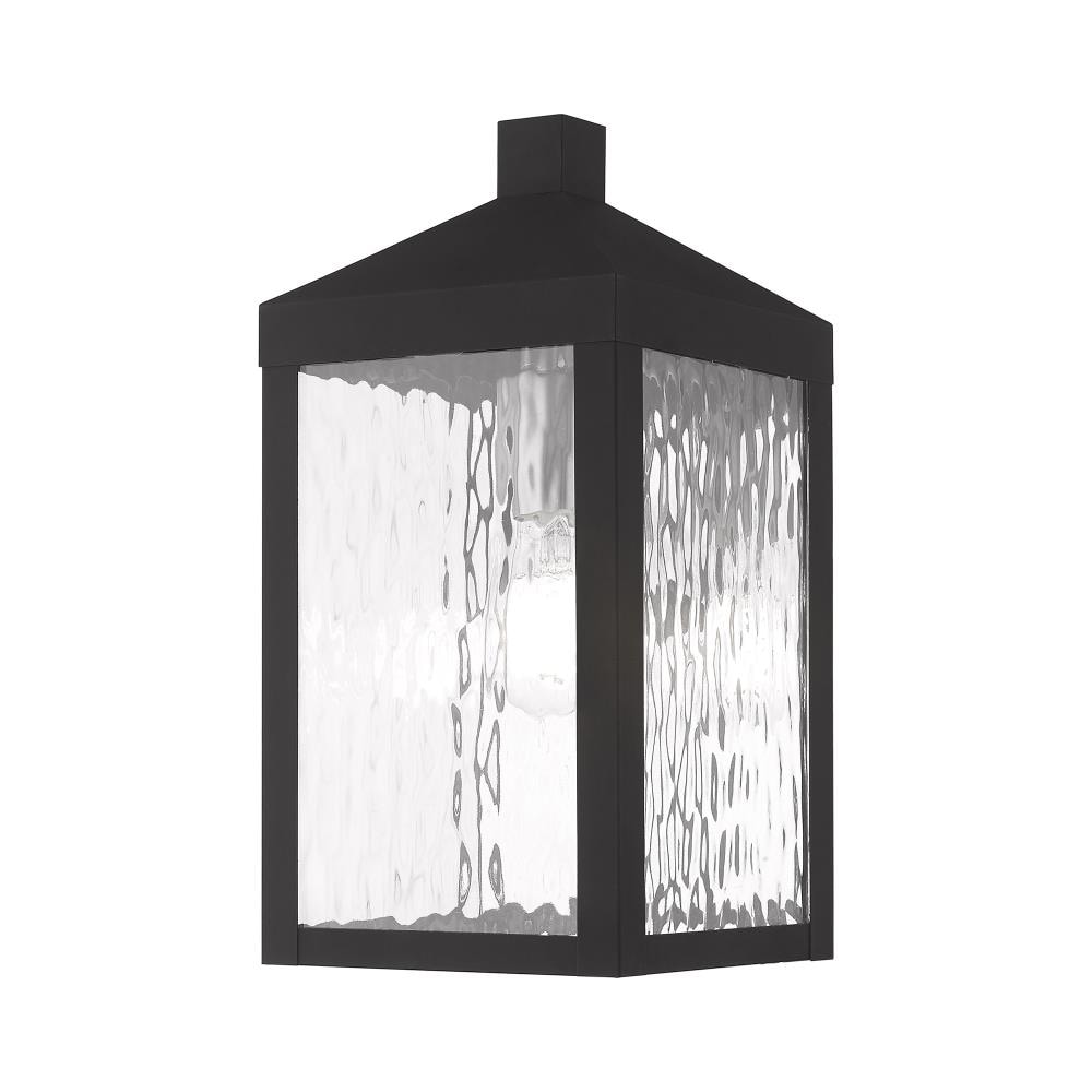 Livex Lighting 20532-04 Nyack 1 -Light 12.75-in H Matte Black Hardwired Outdoor Wall Light