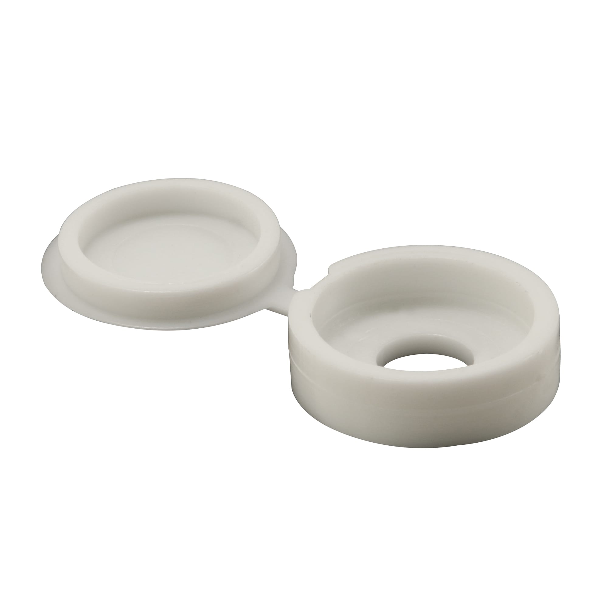 Prime-Line EP 16097 12 -Pack 0.5625 x 0.5 White Plastic End cap