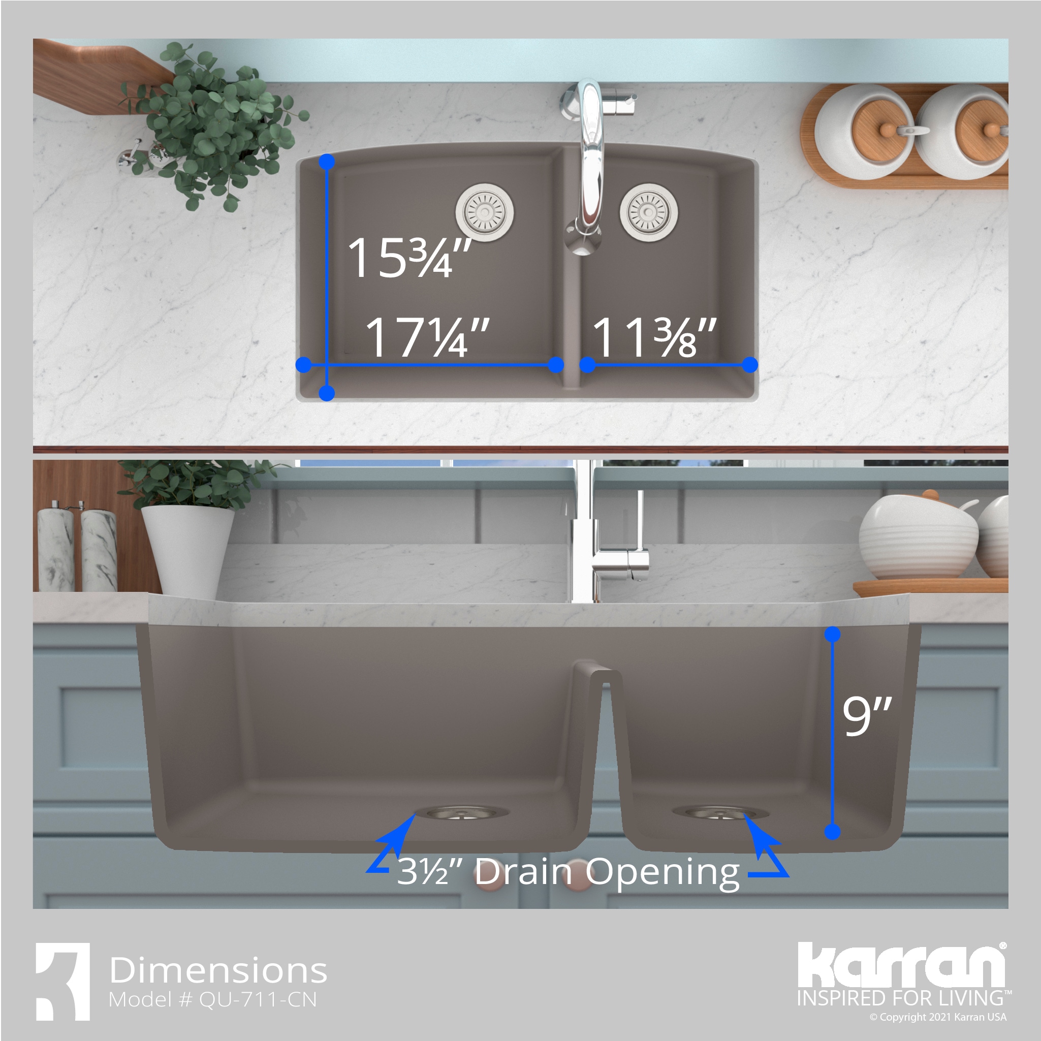 Karran QU-711-CN Kitchen-Sinks - View #8