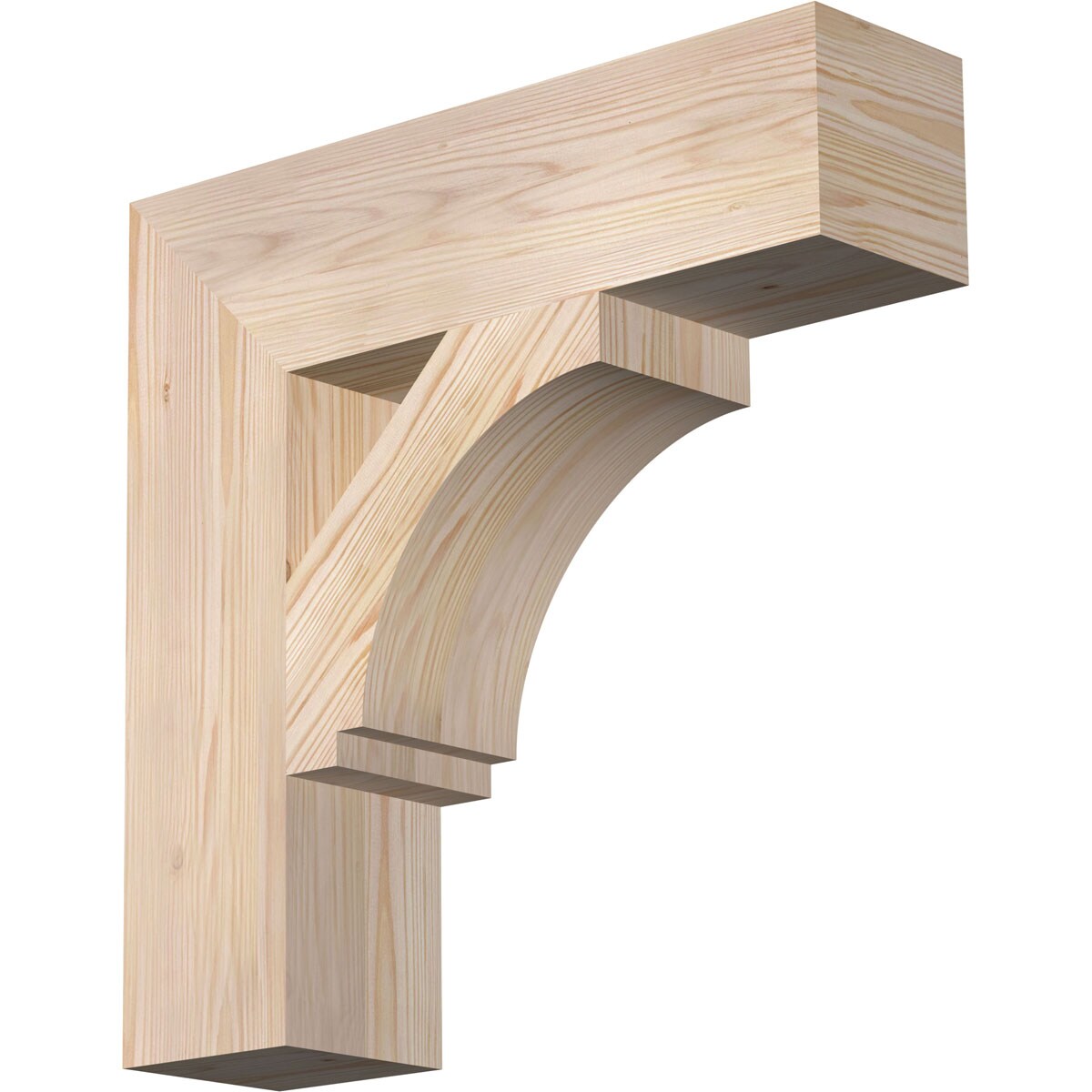 Ekena Millwork BKT06X22X22IMP05SDF Imperial Block Smooth 5-1/2-in x 22-in x 22-in Douglas fir Brown Wood Standard bracket