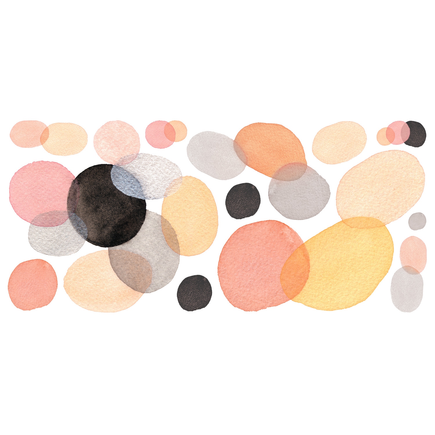 Abstract Watercolor Shapes Peel and Stick Giant Wall Decals