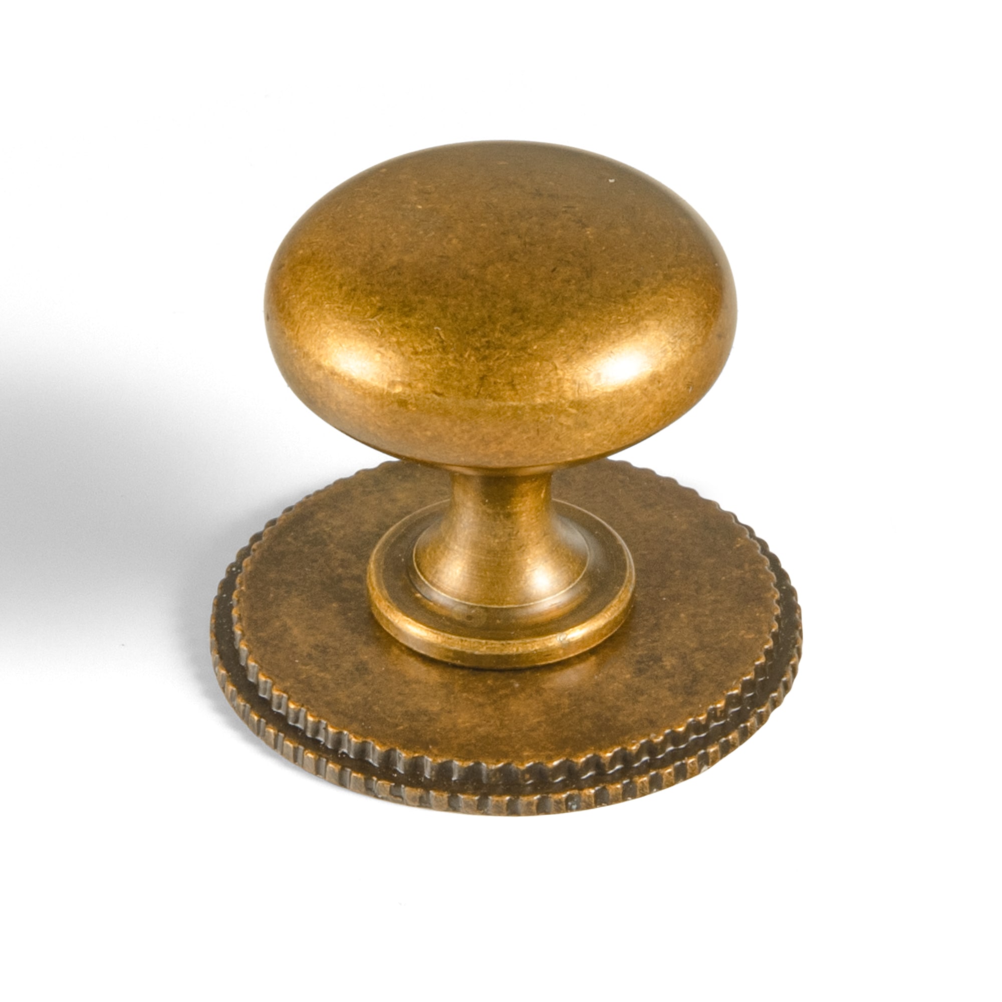 Miaokesen 1-1/5-in Antique Brass Mushroom Classic Cabinet Knob 6 -Pack #8611GT-G019Y-DK