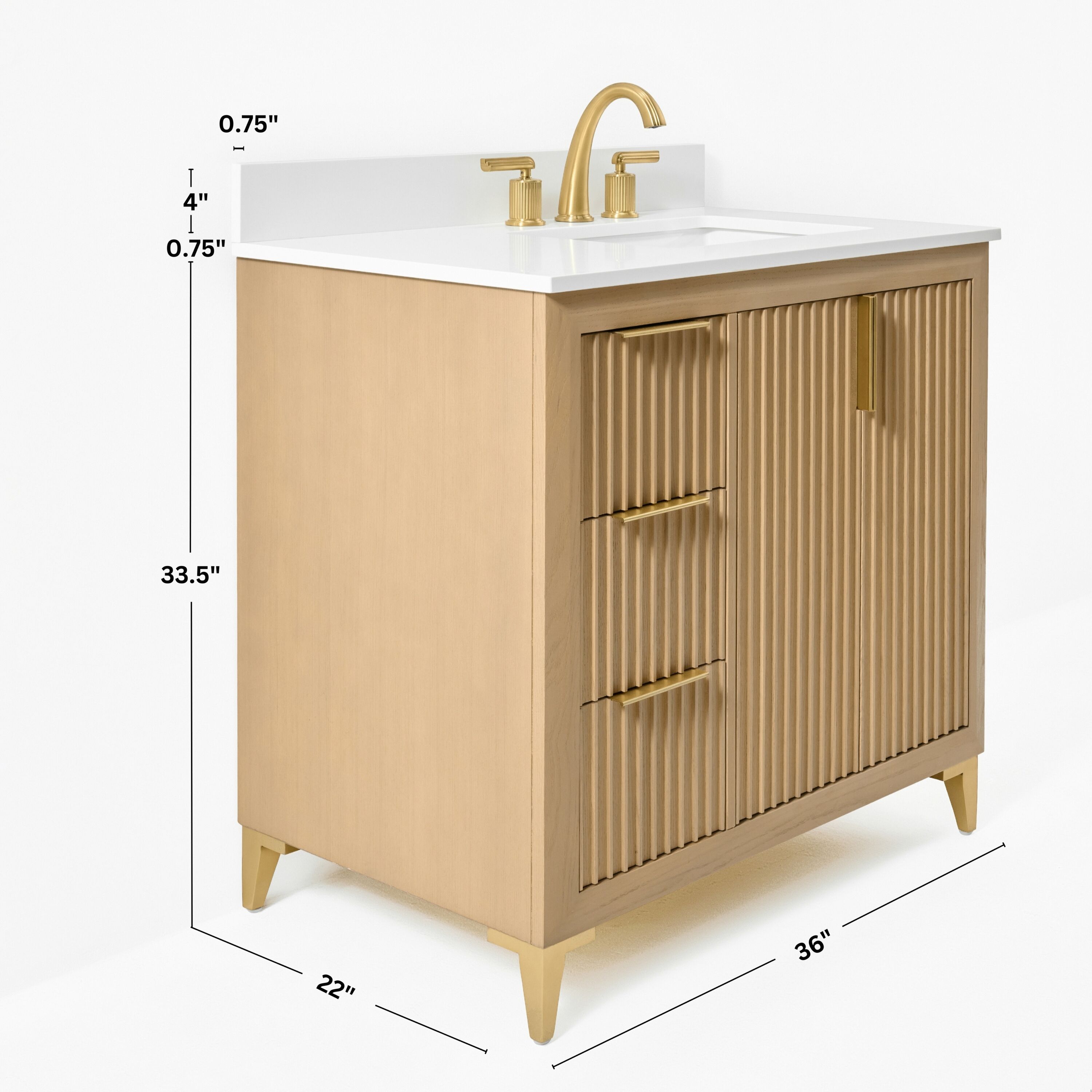 Ancerre Designs VTSTURLINGTON36OAKWQ Bath-Vanity-Combo - View #3