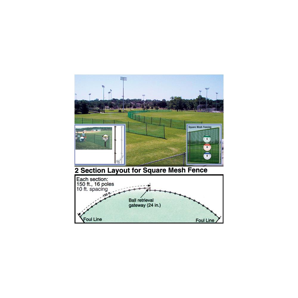 SPSPG3230 SSN 1196788 Outfield Fencing 150 ft. Roll, Dark Green