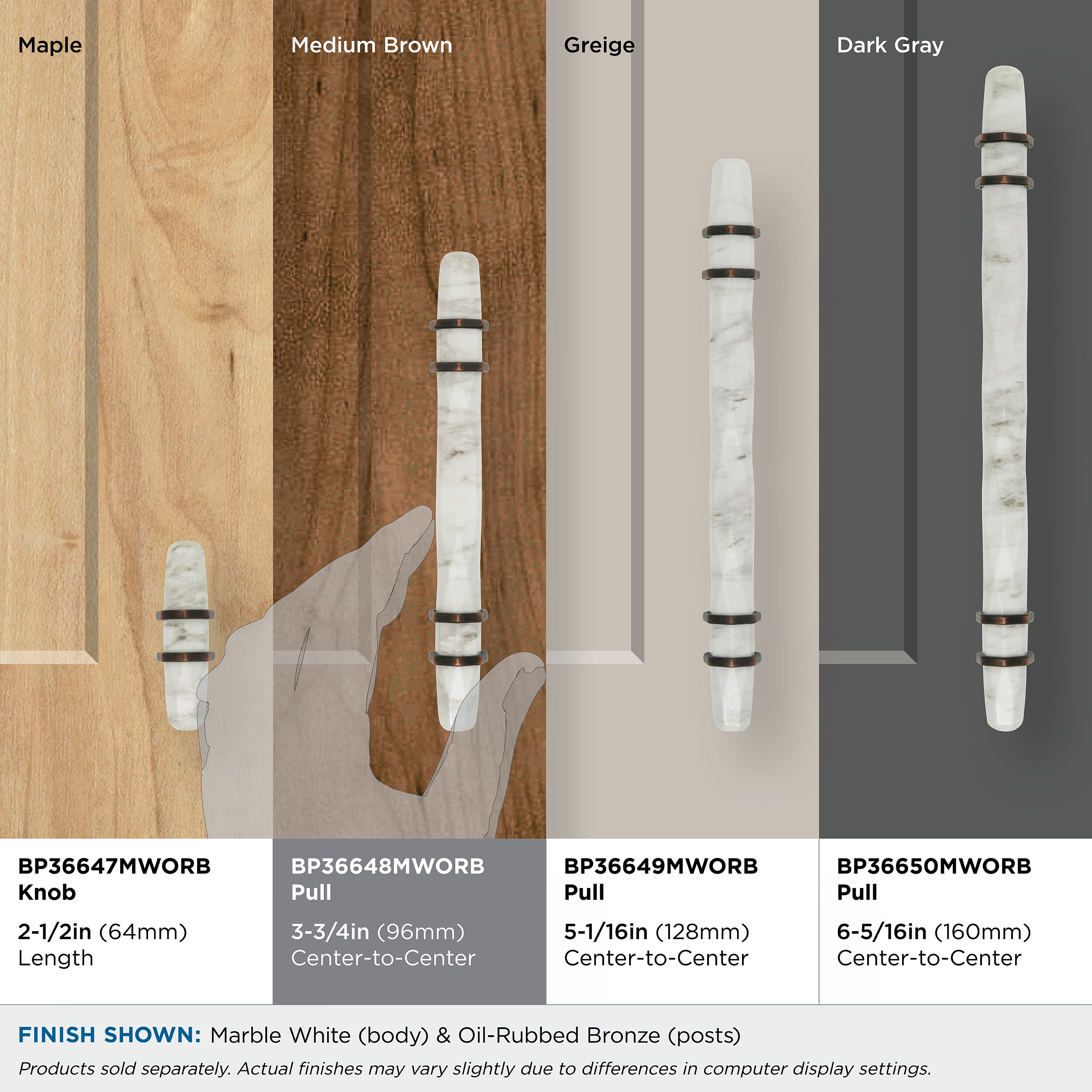Amerock BP36648MWORB Cabinet-Pulls - View #9