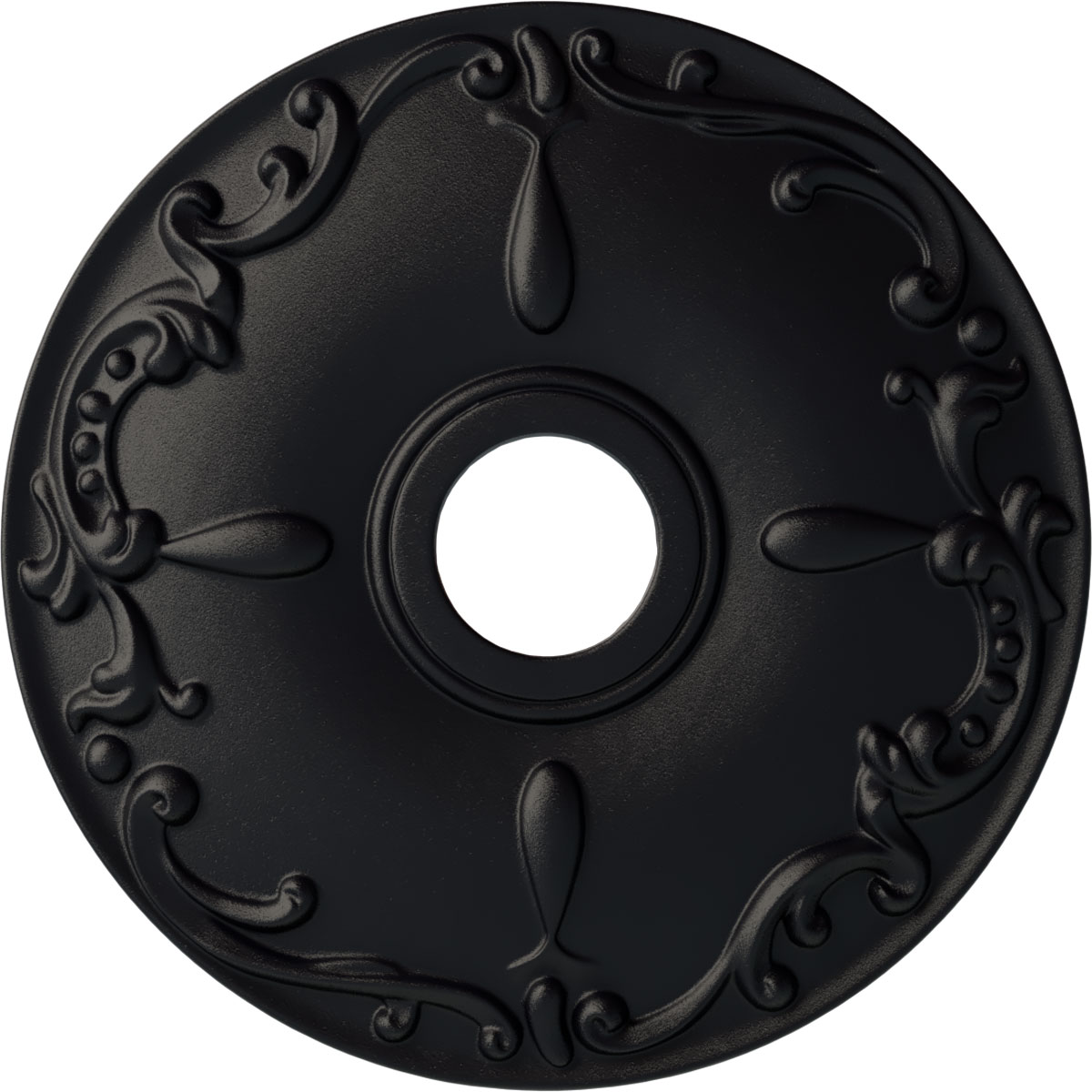 Ekena Millwork CM18KESGS Kent 18-in W x 18-in L Painted Steel Gray Polyurethane Whole Ceiling Medallion
