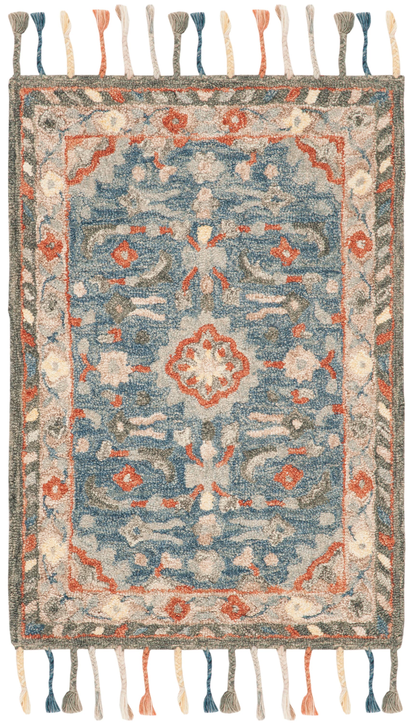 Aspen 123A Blue Rust 2in-3ft x 5in Rug