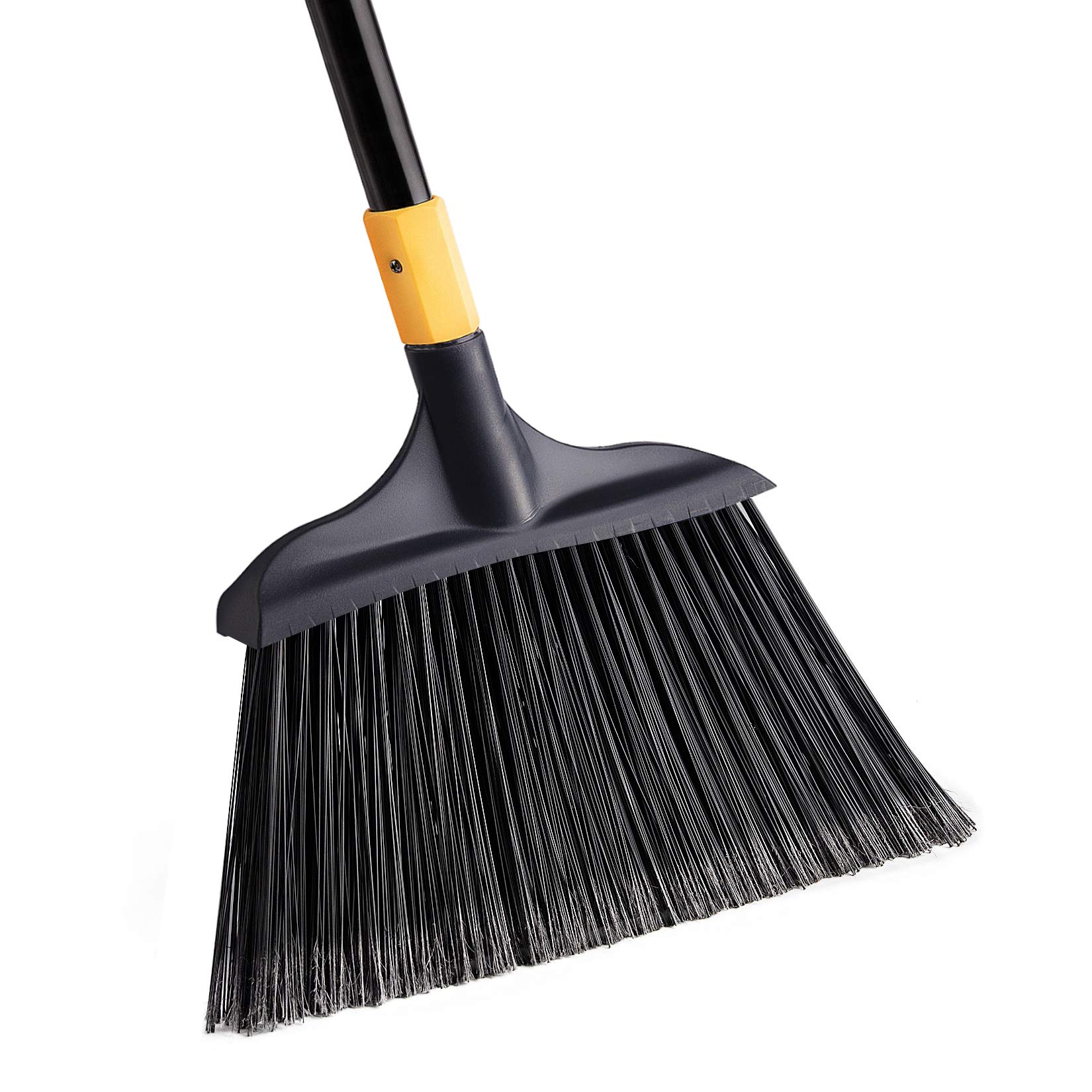 Anqtovp  Heavy Duty Outdoor Broom 54 Inch Long Handle Stiff Bristles for Garage Courtyard Lobby Market Floor Home Kitchen Office Pet Hair Rubbish
