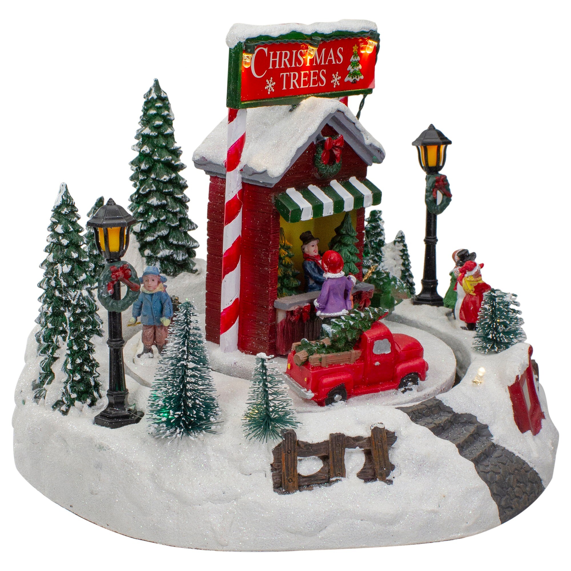 Northlight Battery-Operated Lighted Musical Christmas Village Scene ...