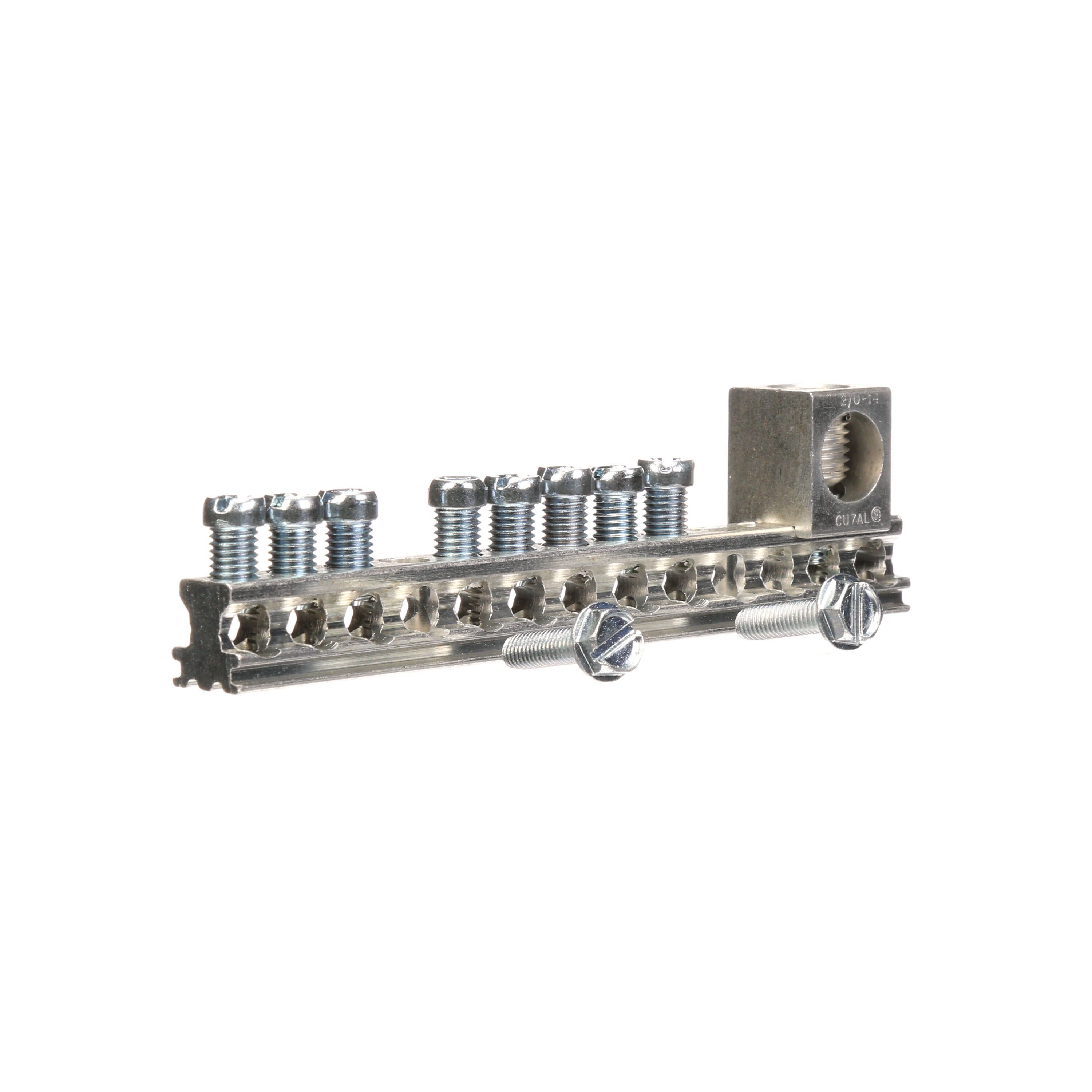 Siemens 8 Terminal Aluminum Ground Bar Kit in the Grounding Bars 