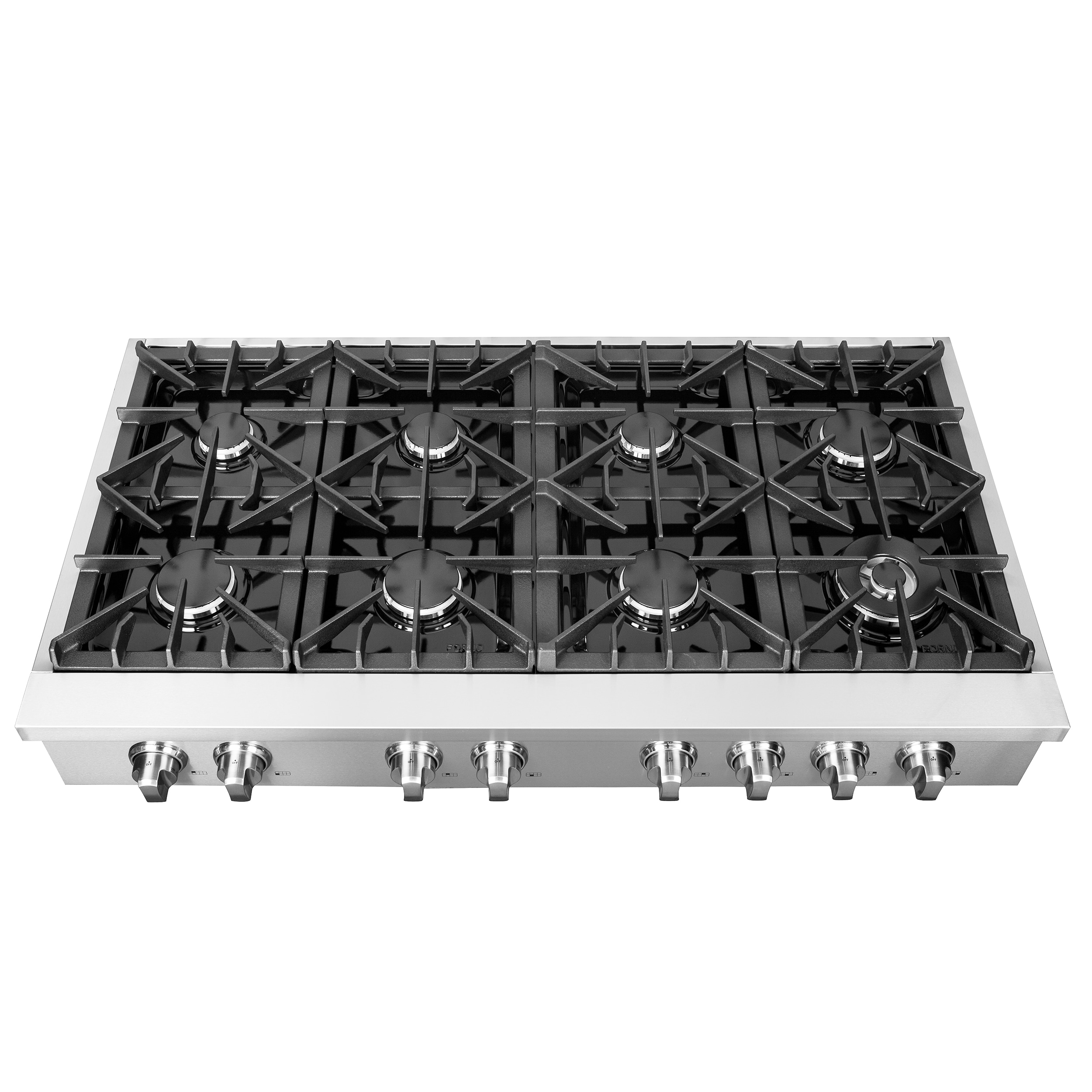 FORNO Alta Qualita 48-in 8 Burners Stainless Steel Gas Cooktop in 