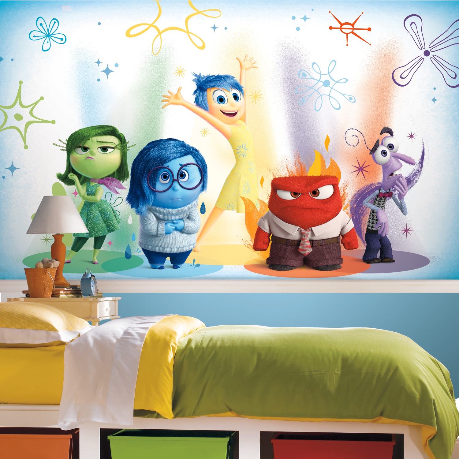 Inside Out XL Prepasted Wall Mural with Disney Characters