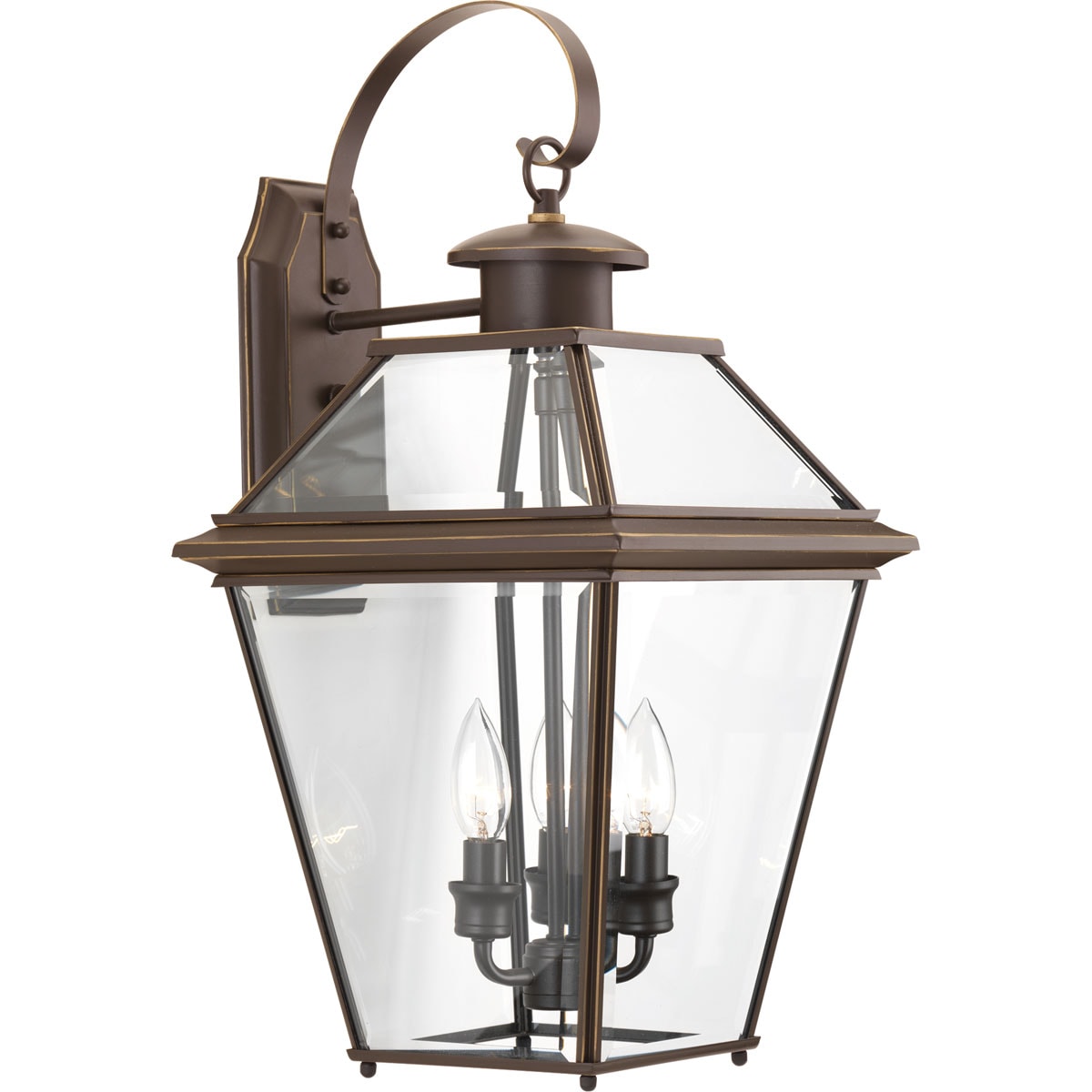 Lavish Home 13.25 in. Antique Bronze Outdoor Solar Powered Lantern