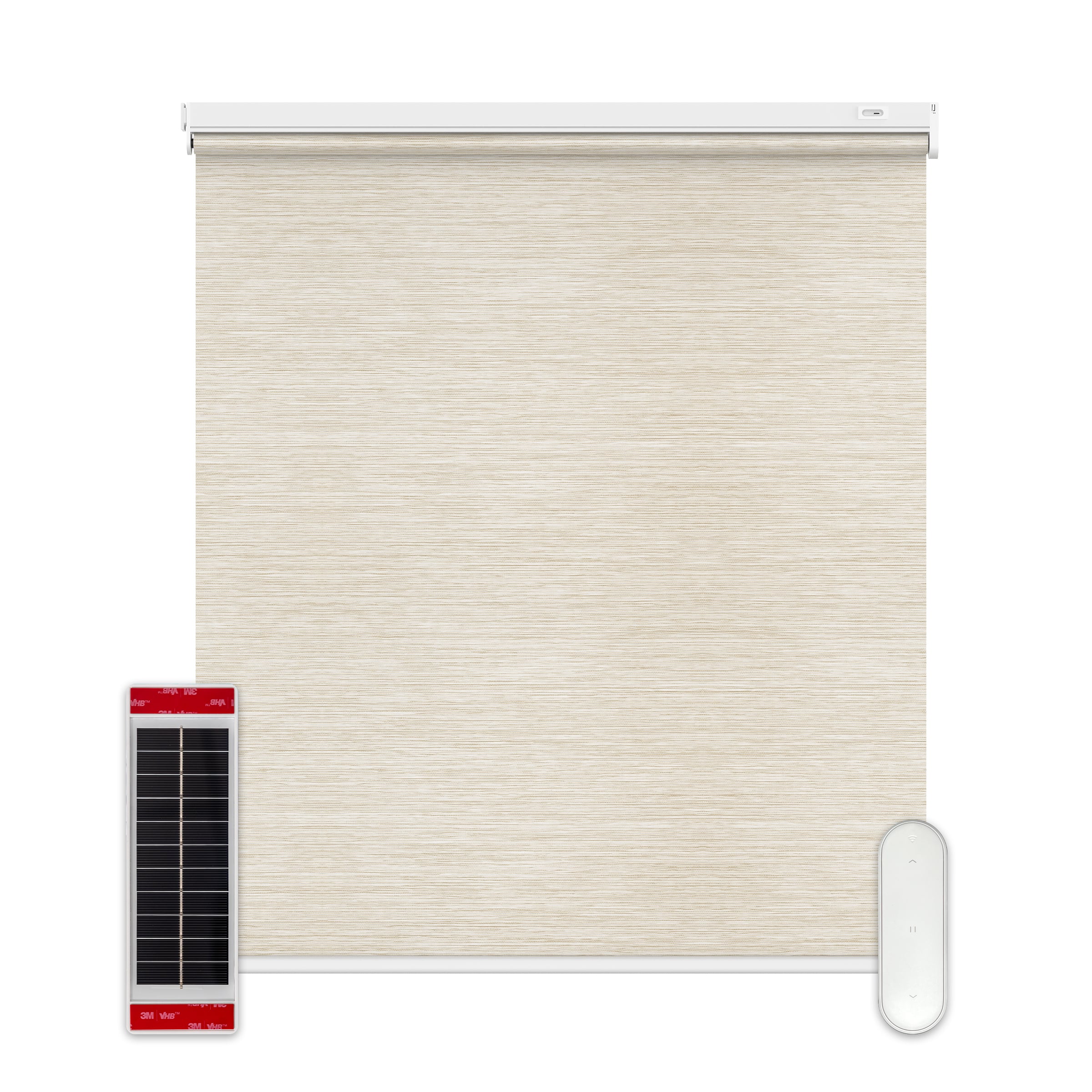 YOSHADE GP-MRS-4672-BG-B 46-Inches x 72-Inches Beige Blackout Cordless Motorized Solar Roller shade