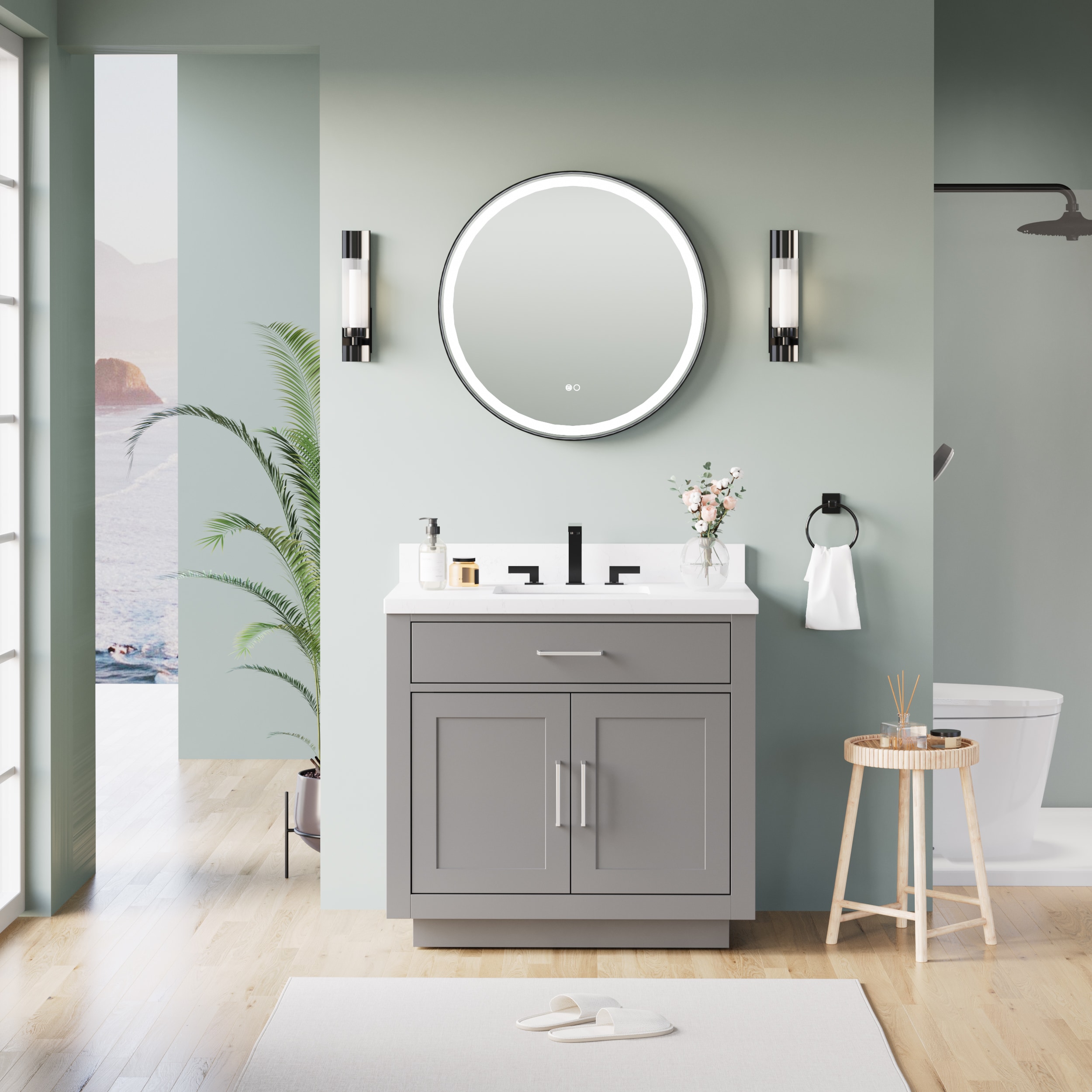 Forclover ALF-9W28RBM Framed-Bath-Mirrors - View #2