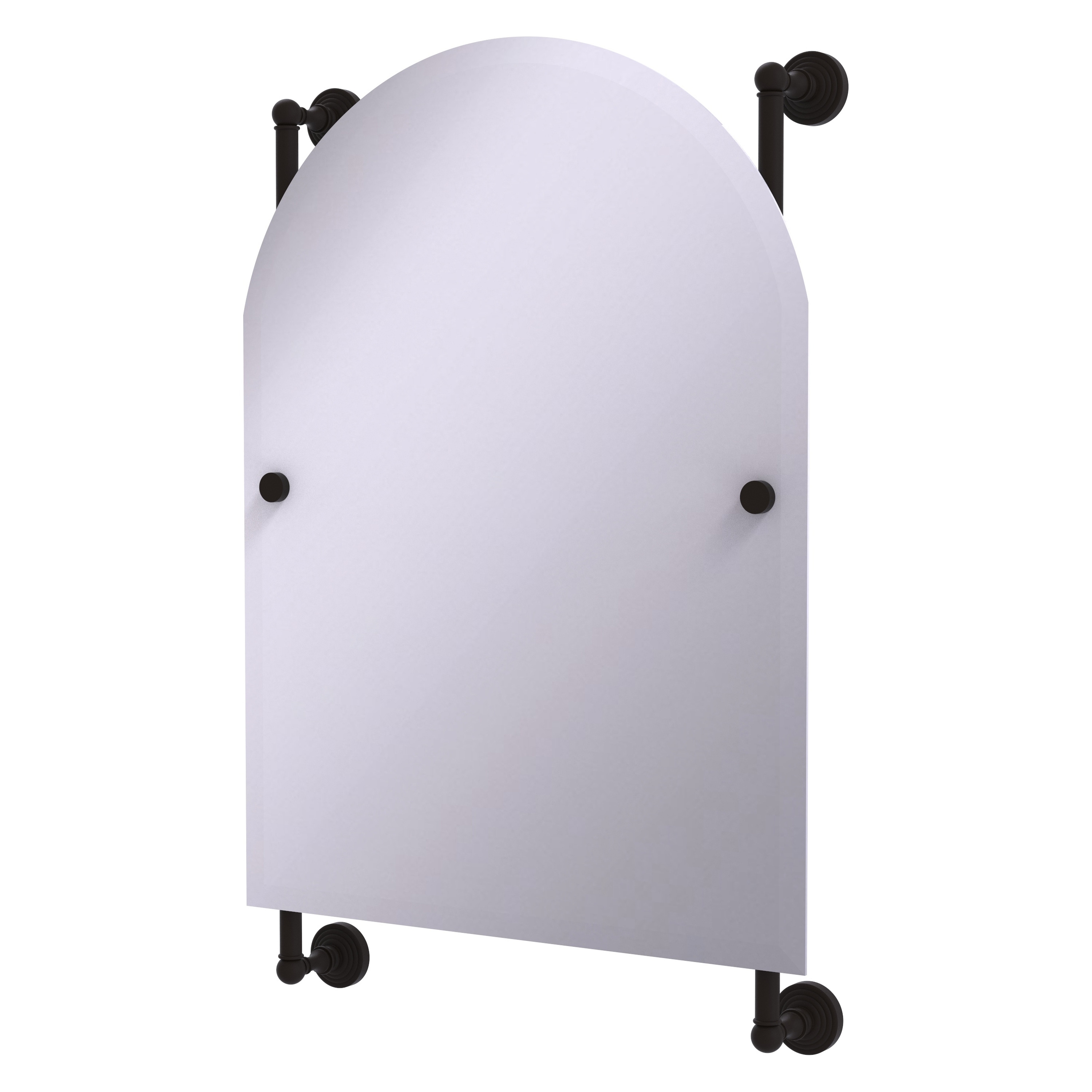 Allied Brass WP-27-94-ORB Waverly Place 21-Inches x 32-Inches Beveled Frameless Arch Bathroom Vanity Mirror ( Oil-rubbed Bronze )