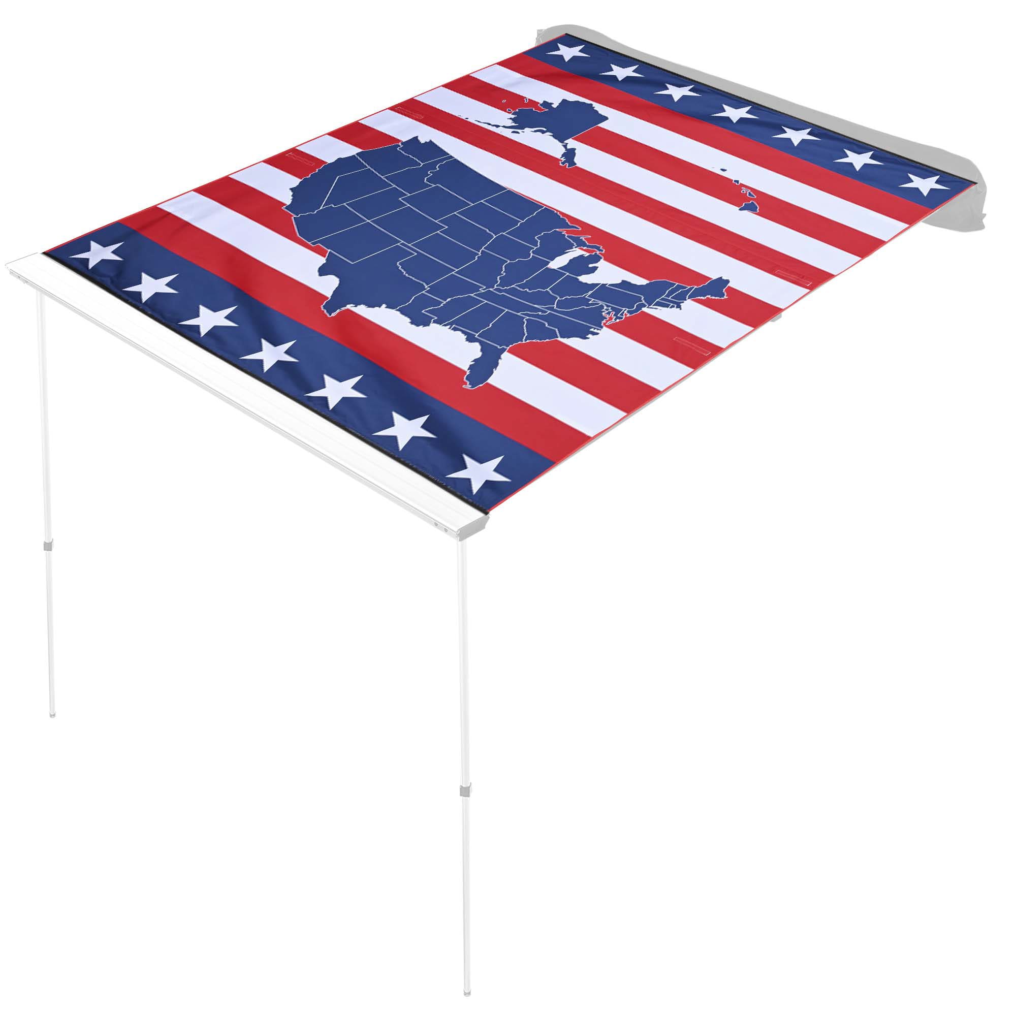 Yescom 07CSC002-20X25-PM-LO Car Side Awning Replacement 6.5x7.8 Ft Rooftop Tent SUV Outdoor Camping US Map