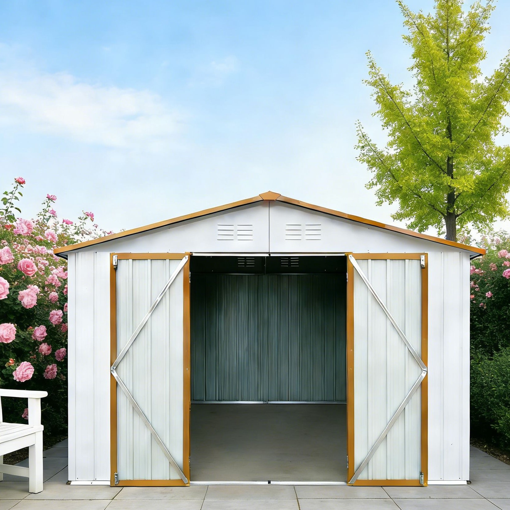WELLFOR XDJ388WH Metal-Storage-Buildings-Sheds - View #5