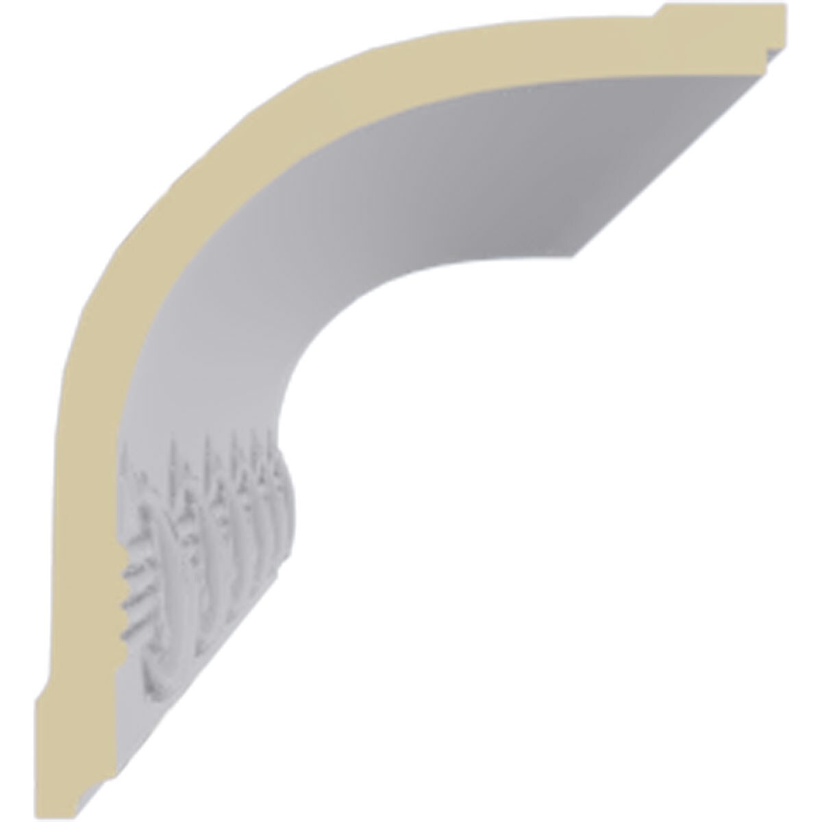 Winston Cove White Polyurethane Crown Moulding 94.5 in