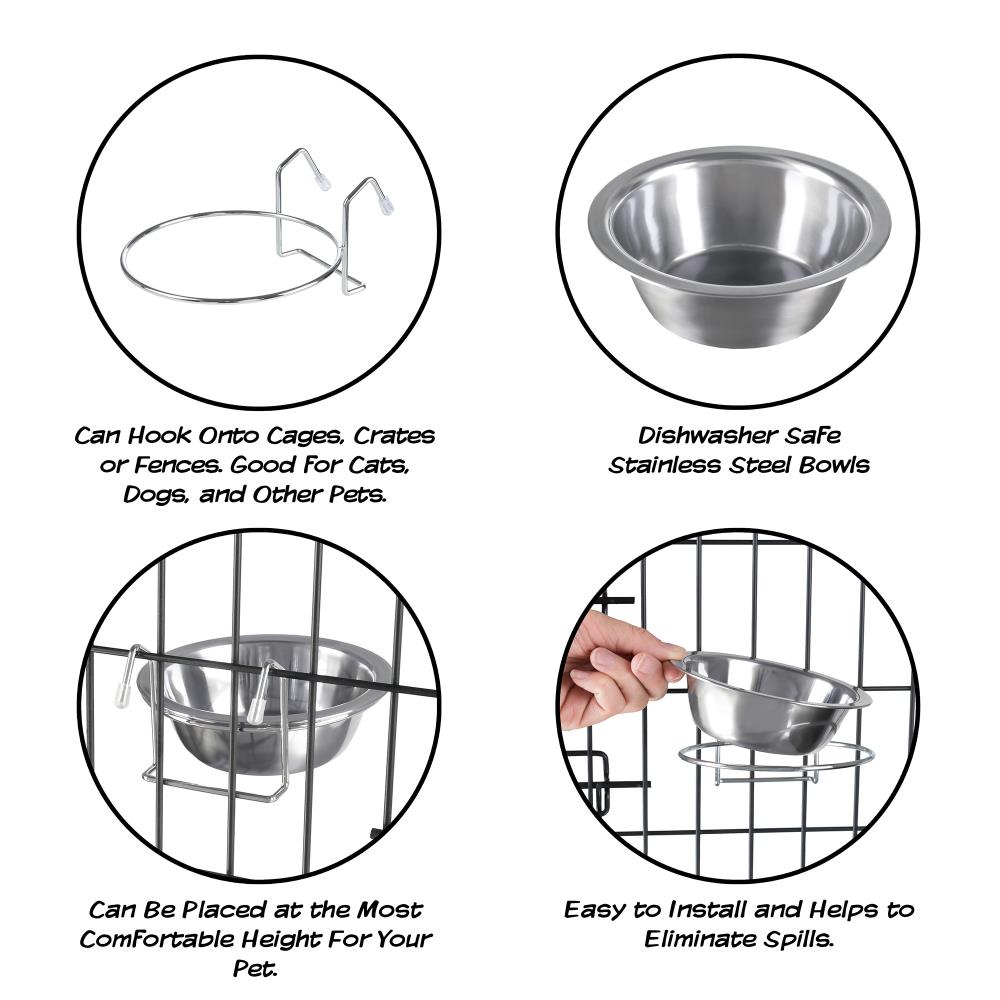 Pet Pal 20-oz Stainless Steel Dog/Cat Bowl Set (2 Bowls) in the Food &  Water Bowls department at