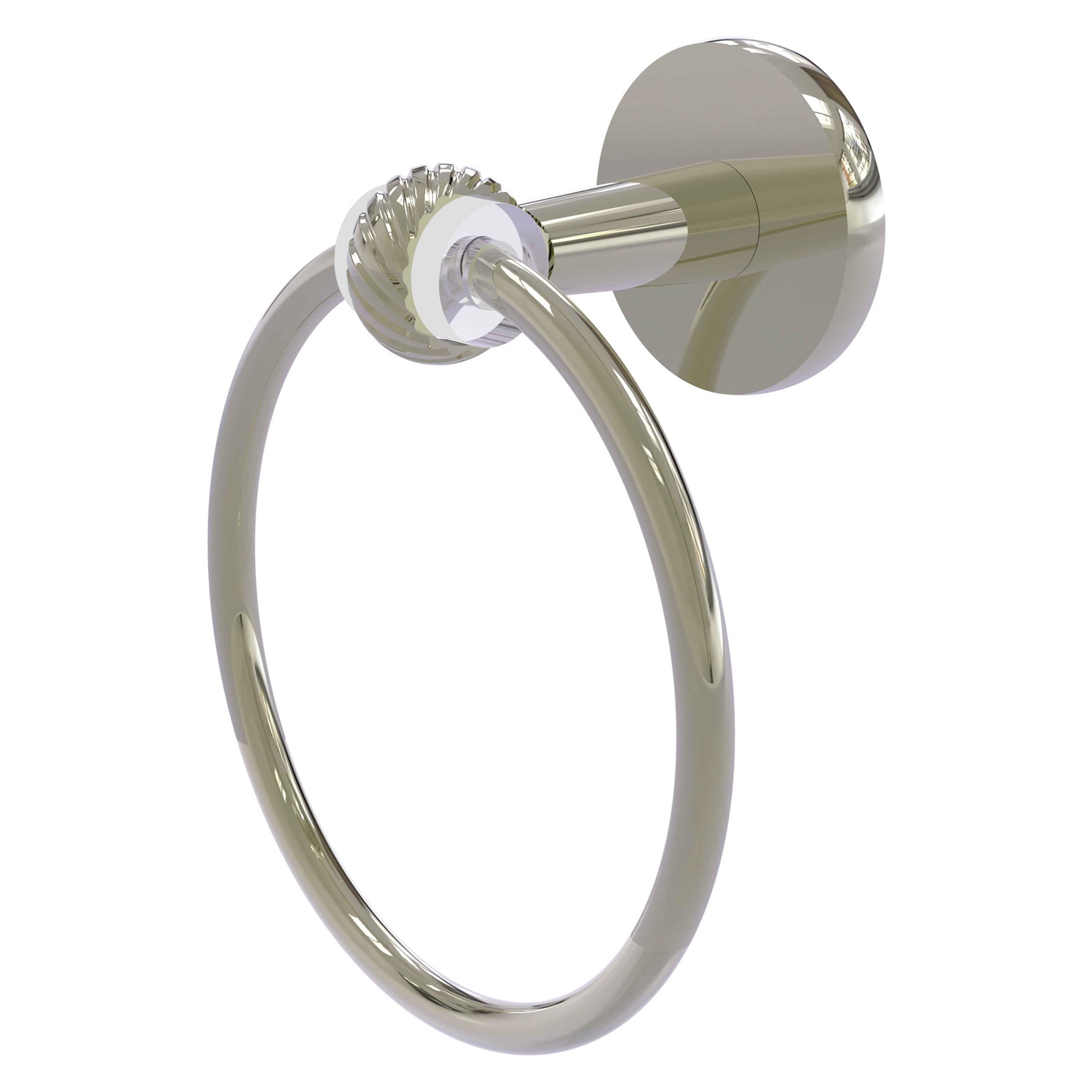 Allied Brass CV-16T-PNI Clearview Polished Nickel Wall mount Single Towel Ring