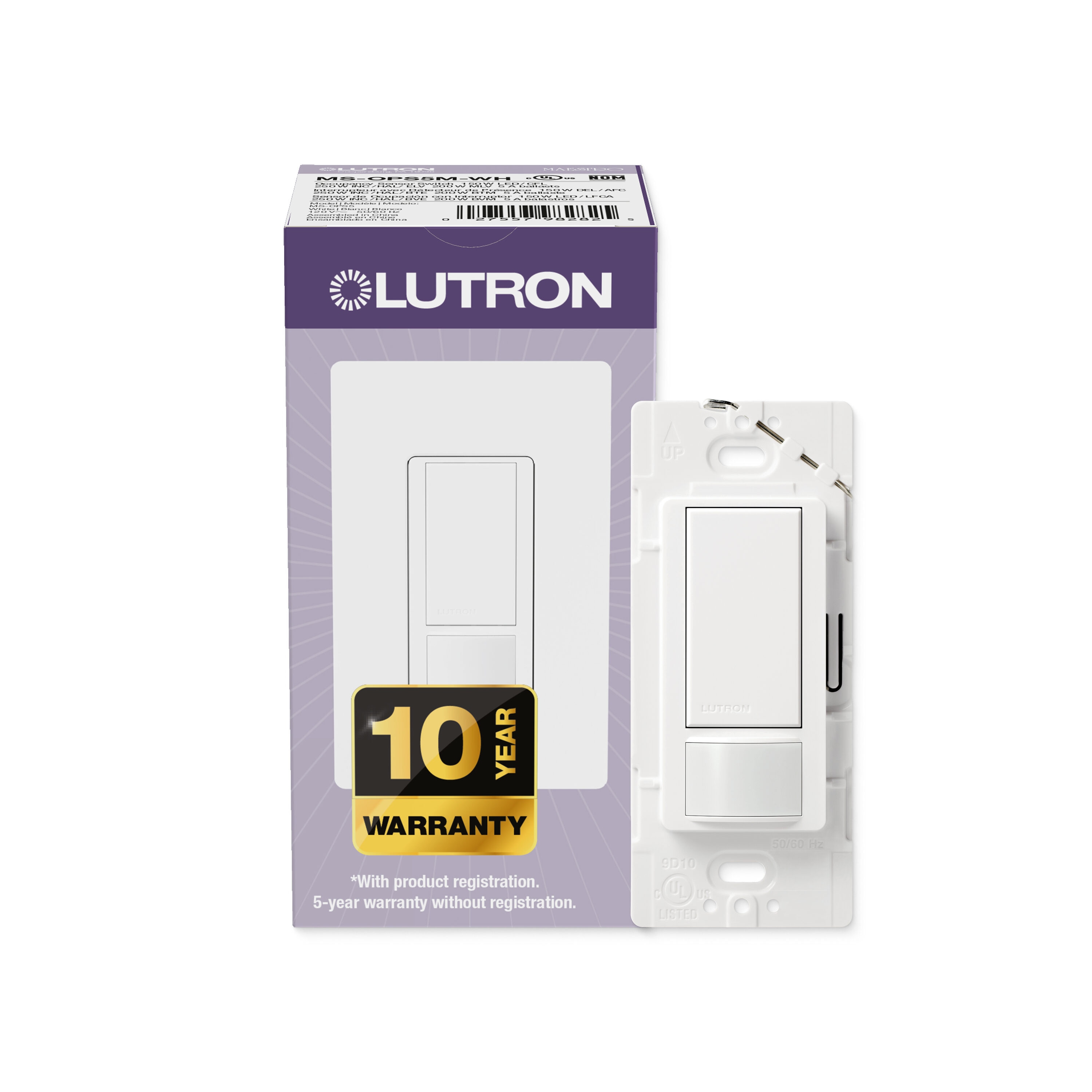  MS-OPS5M-WH Maestro Single-pole/3-way 5 -Amp Occupancy Motion Sensor Light Switch , White