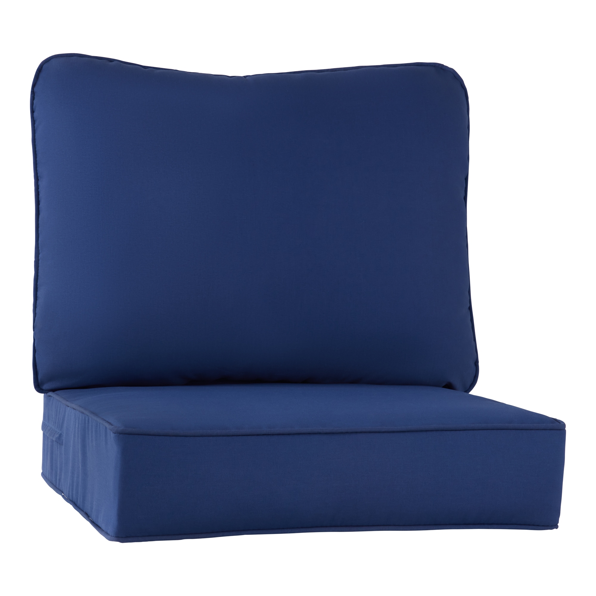 Greendale Home Fashions OC7825-MARINE 24-in x 24-in 2 -Piece Marine Blue Deep seat patio chair cushion