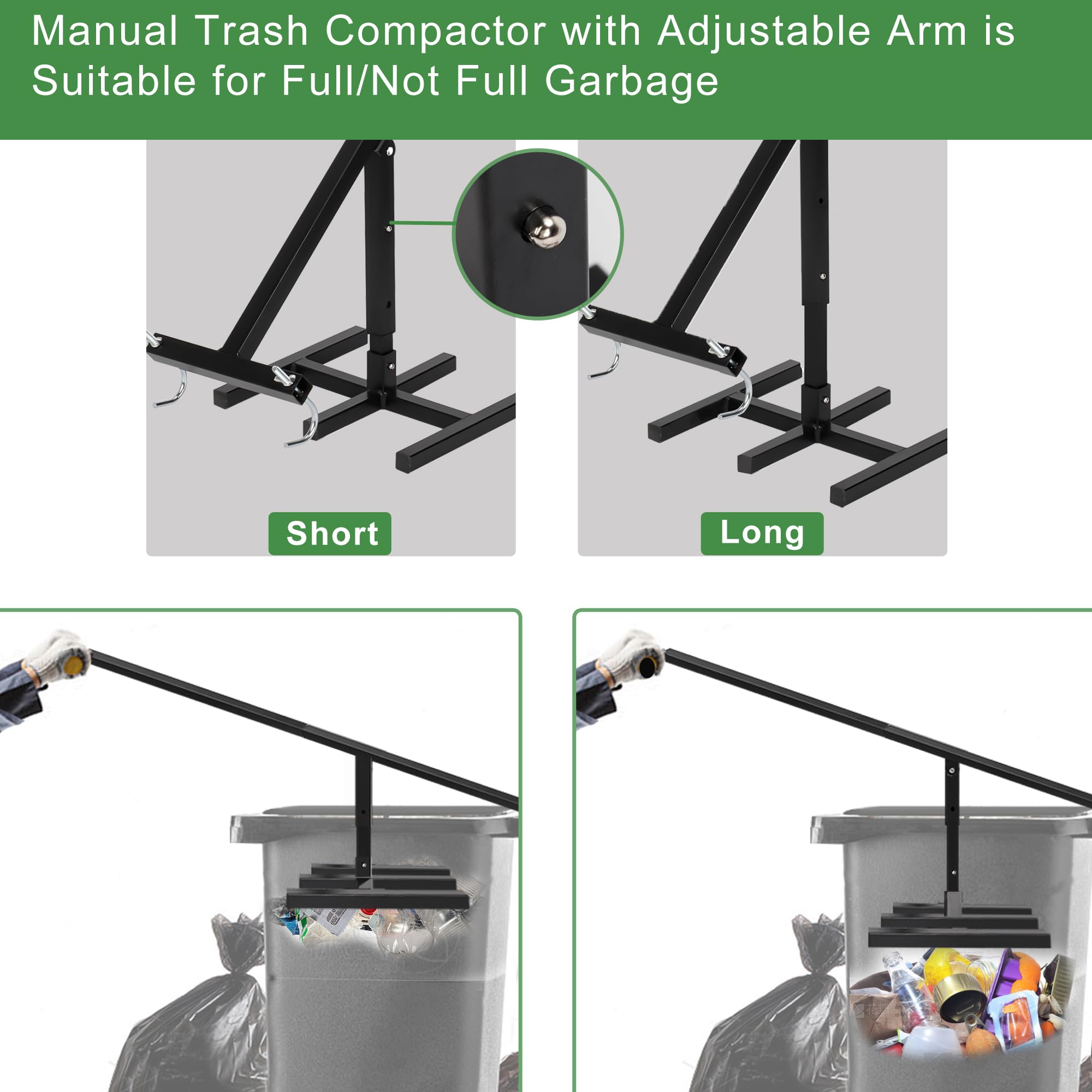 Yichuhaoxi Manual Trash Compactor for Kitchen and Outdoor Use with ...