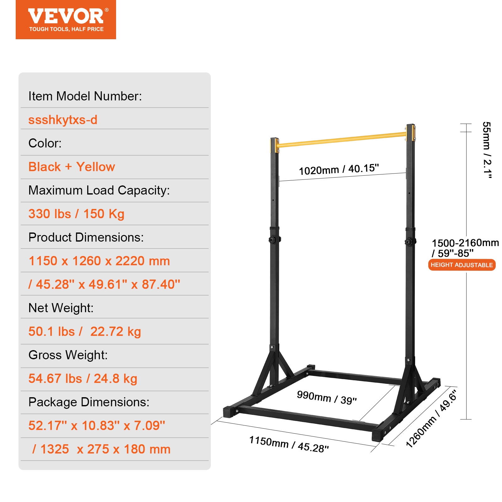 VEVOR DGYTXSJKDJGDK356AV0 Pull-up-Push-up-Bars - View #8
