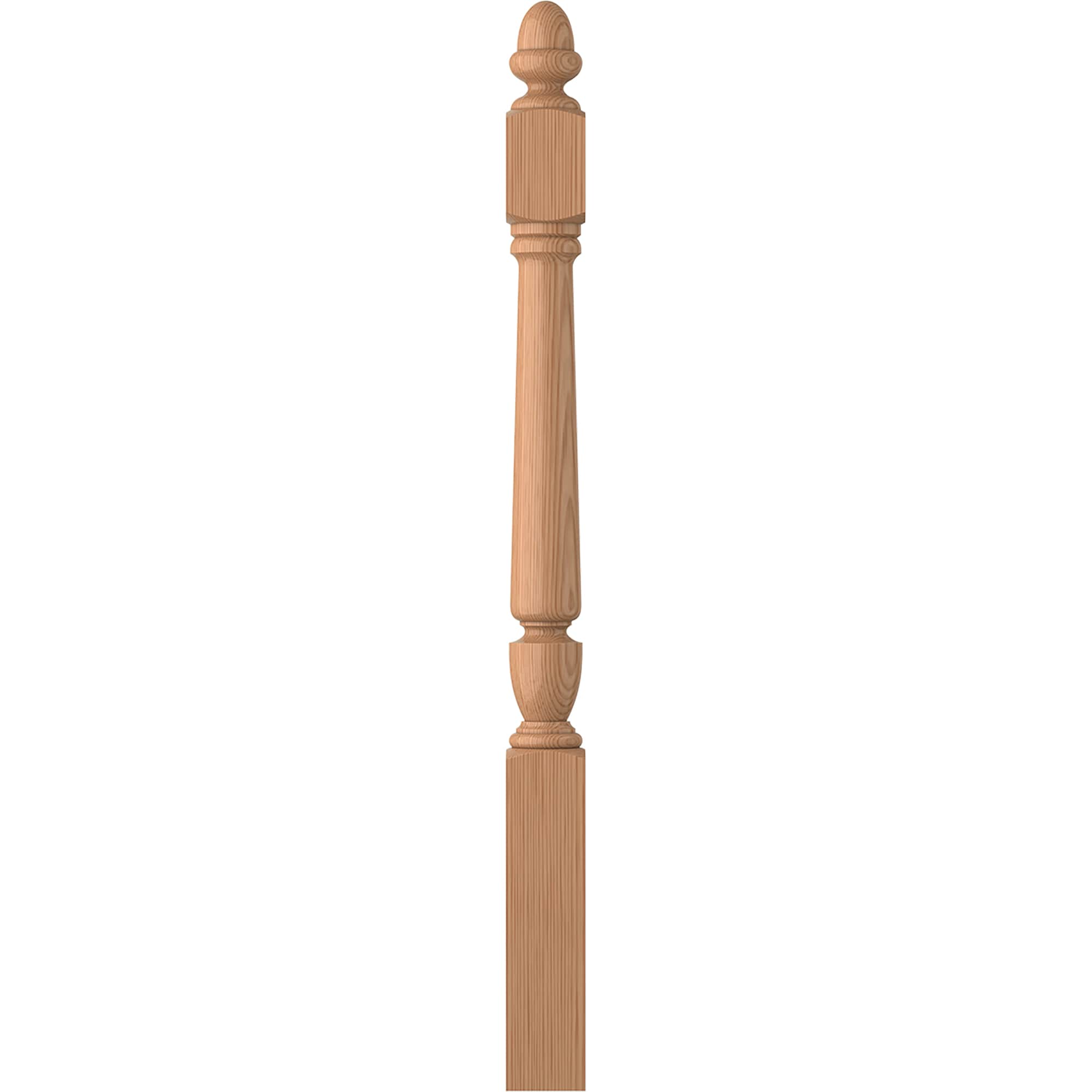 L.J. Smith Stair Systems LJP-3040-A 3.5-in x 47.75-in Unfinished Ash Starting Stair Newel Post