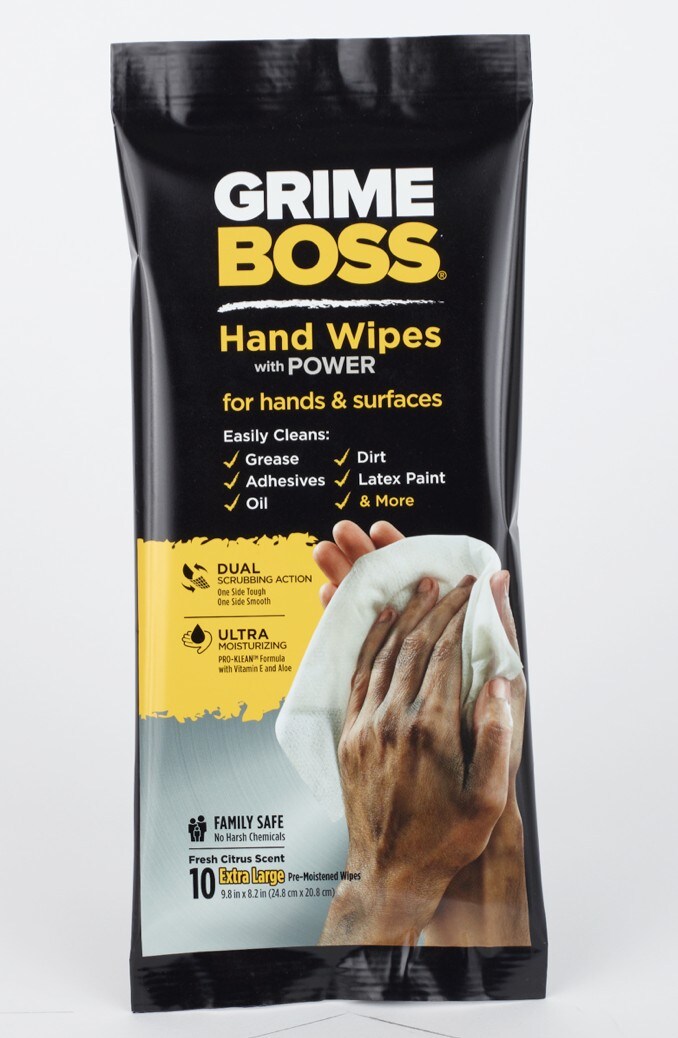 Grime Boss A544R10X Grime Boss Hand Wipes 