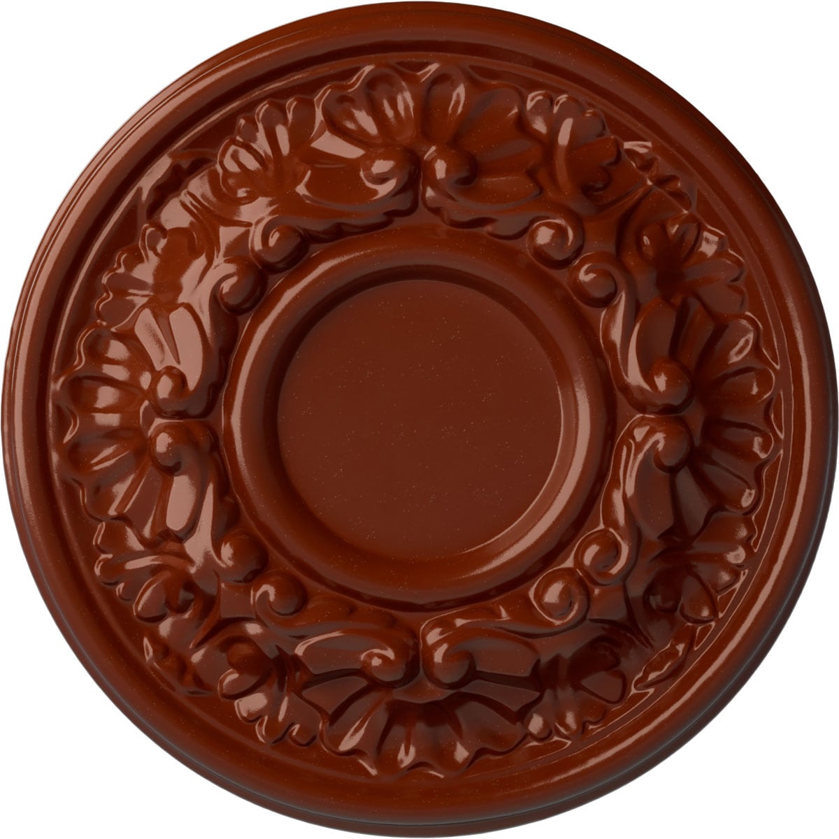 Ekena Millwork CM07ODFIF Odessa 7.5-in W x 7.5-in L Painted Firebrick Polyurethane Whole Ceiling Medallion
