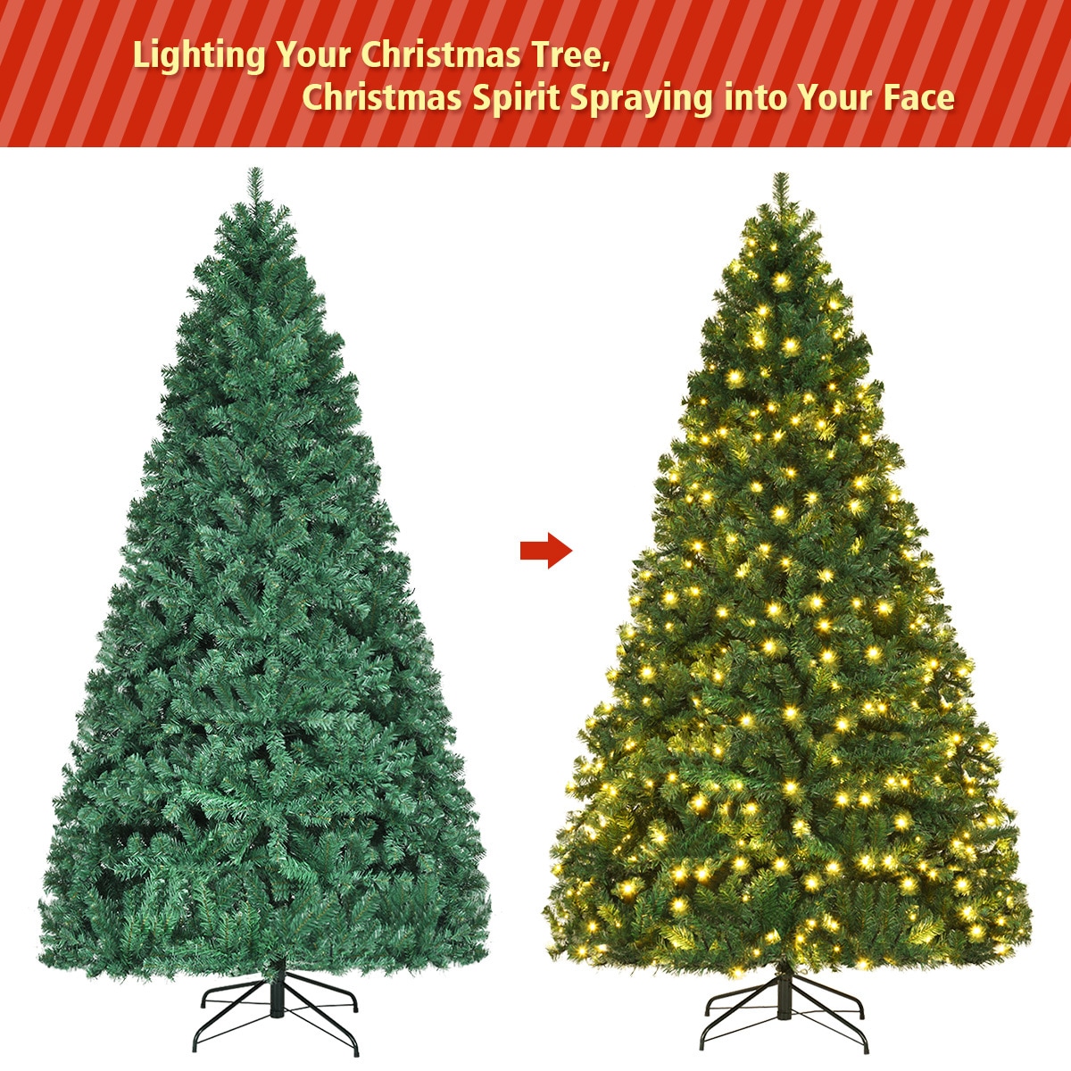 Costway CM20640 Artificial-Christmas-Trees - View #4