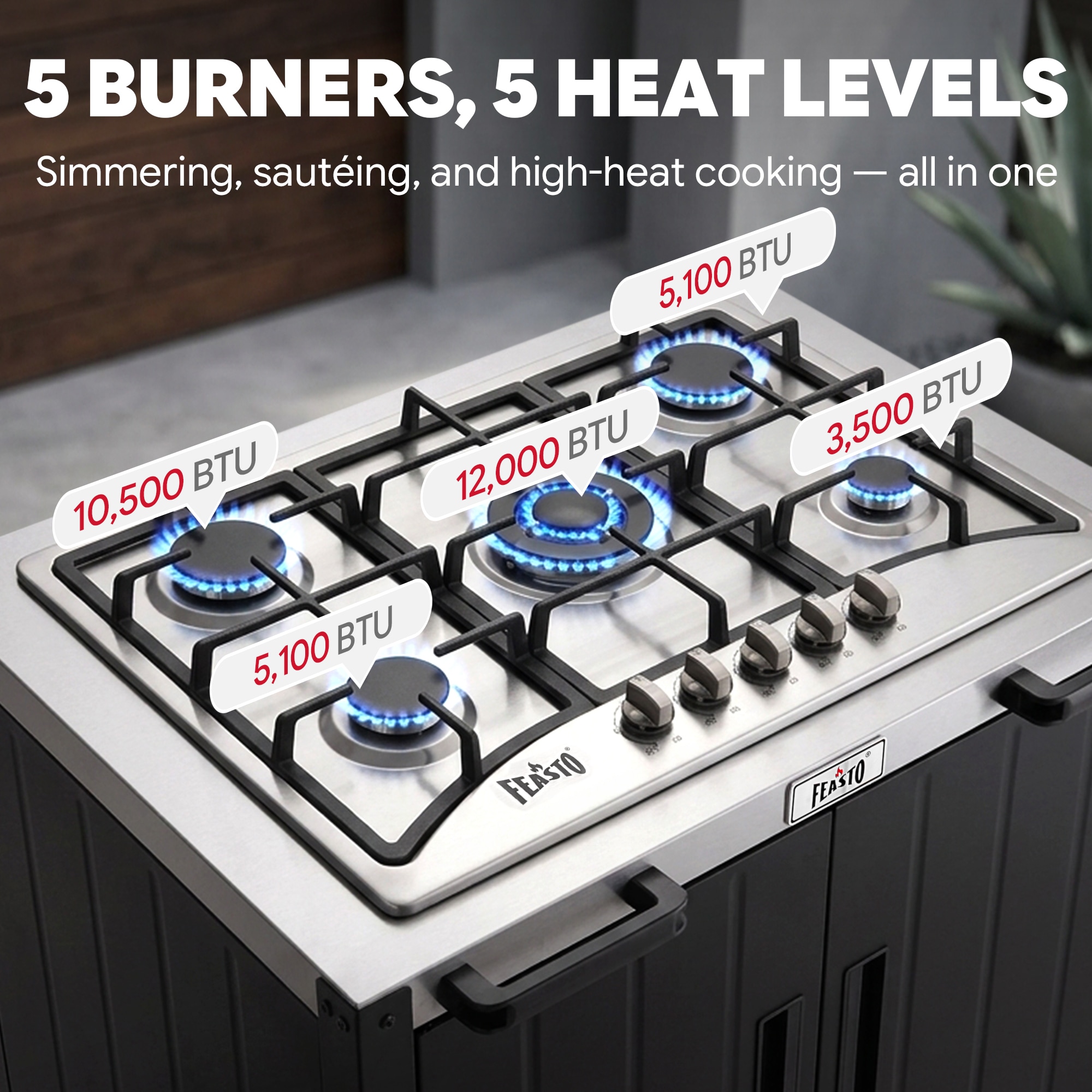 Feasto KT2435E Grill-Carts-Grill-Stands - View #3
