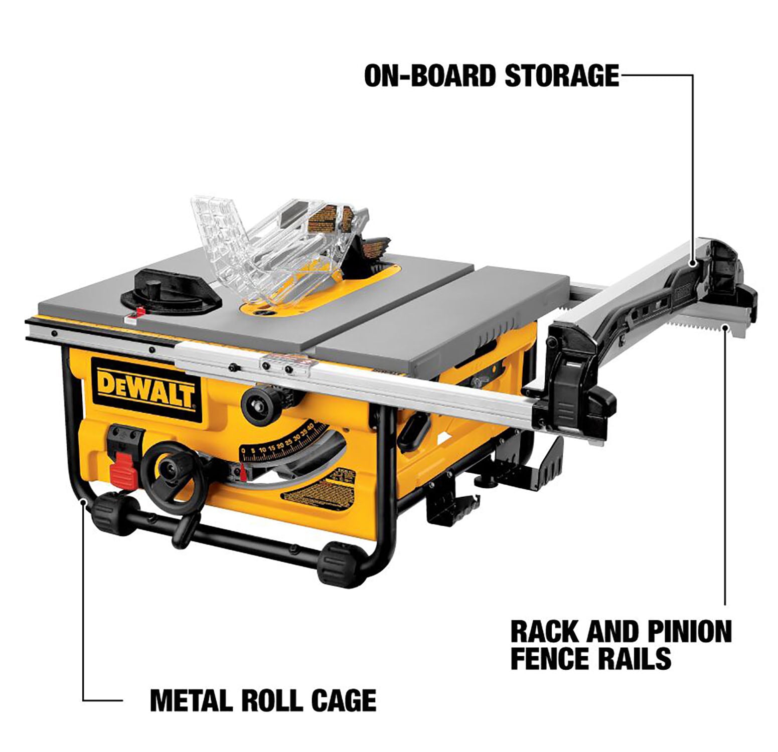 DEWALT 10-in 15-Amp 120-Volt Corded Benchtop Table Saw with
