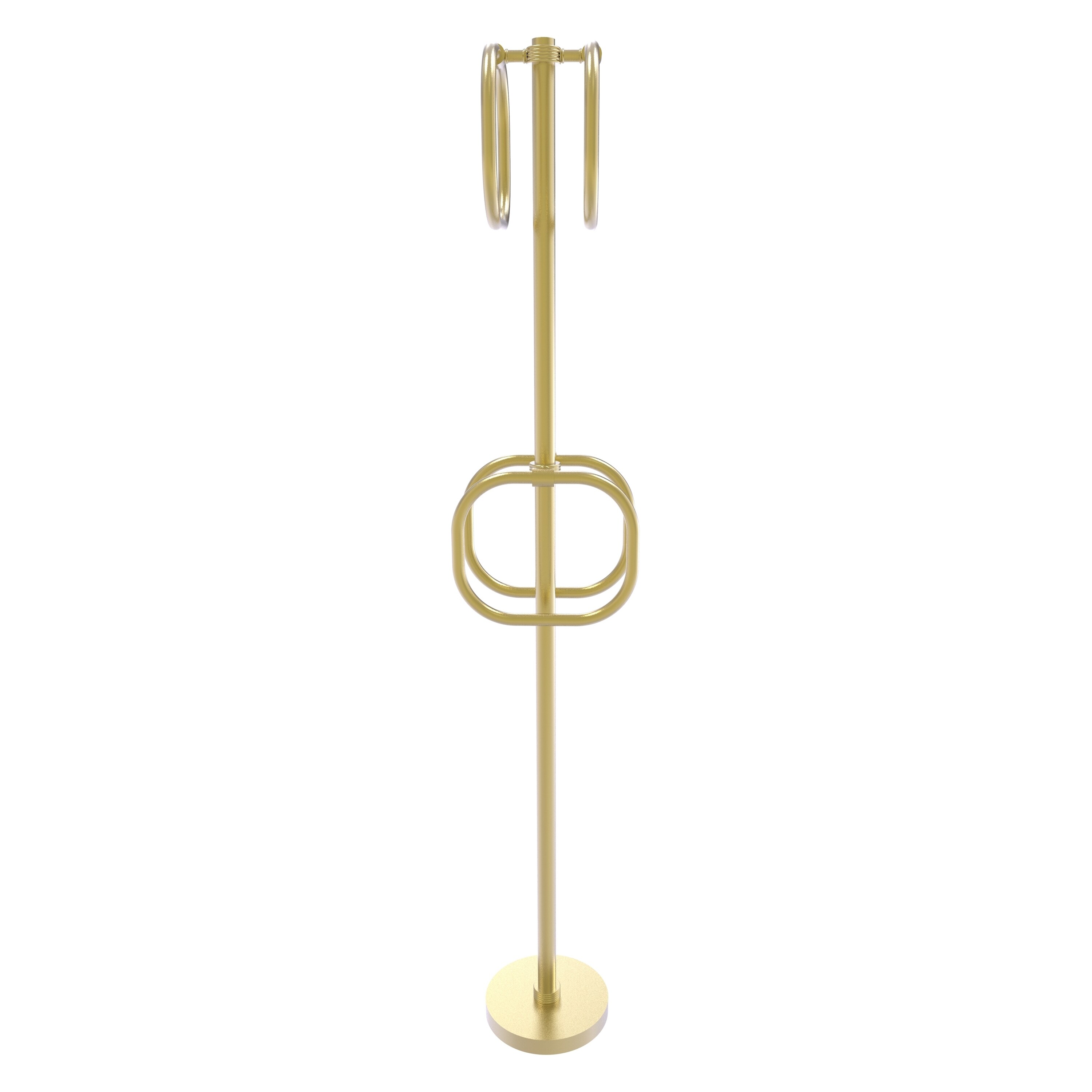 Allied Brass TS-40G-SBR Satin Brass Freestanding floor Single Towel Ring